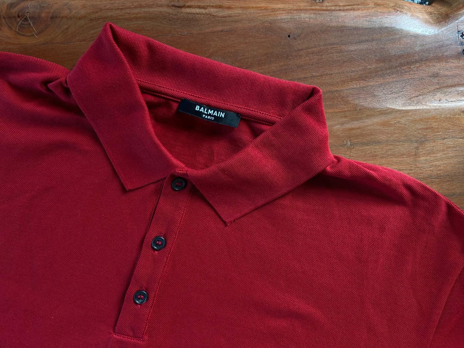 Balmain Balmain Red Wine Polo Size US M / EU 48-50 / 2 - 3 Thumbnail