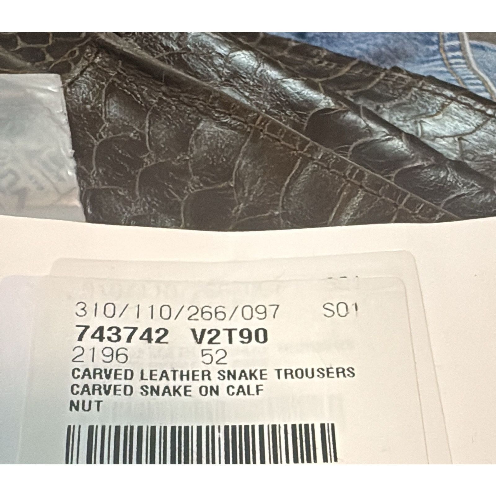 Bottega Veneta o1rshd1 Carved Leather Snake Trousers Pants in Nut Size US 36 / EU 52 - 17 Thumbnail