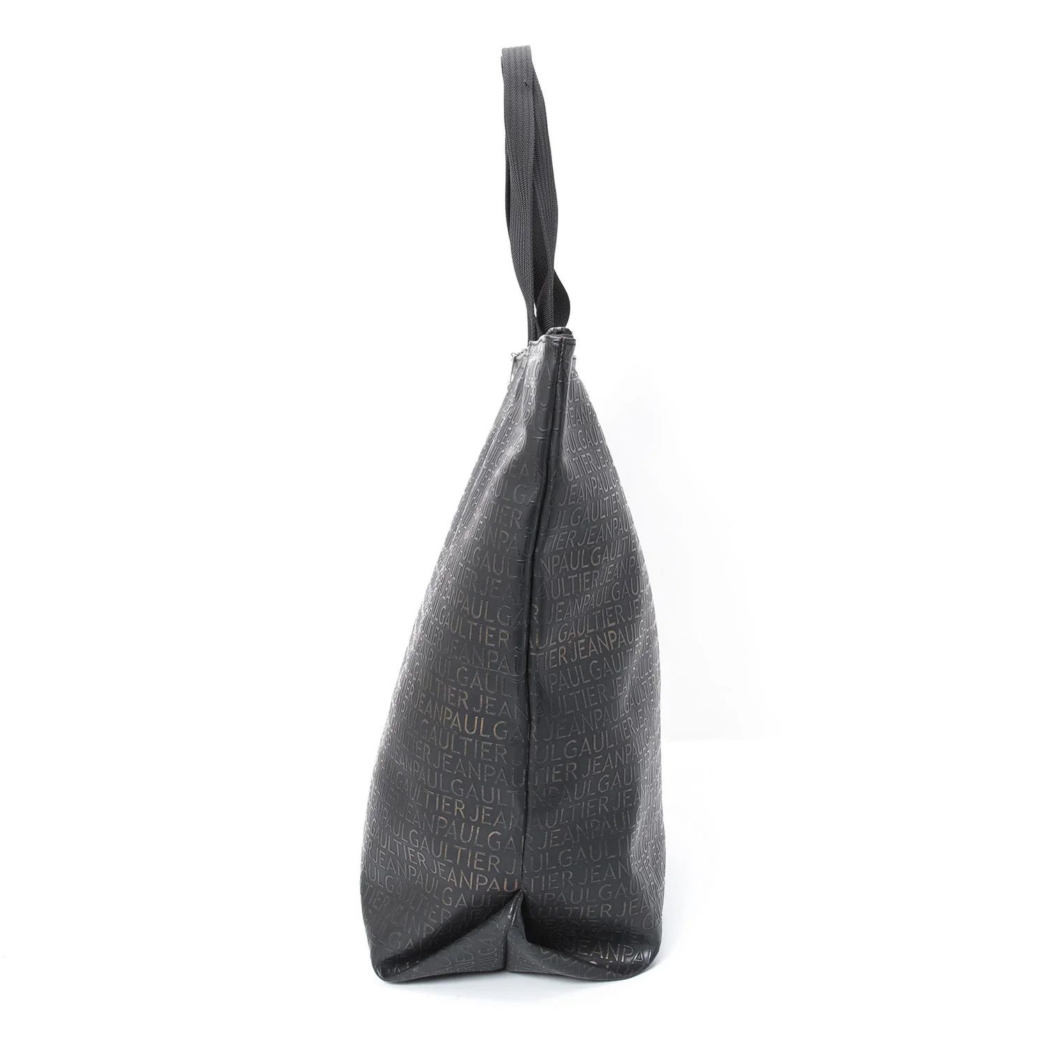 Jean Paul Gaultier Typography Embossed Tote Bag in Black/Bronze Size ONE SIZE - 4 Thumbnail