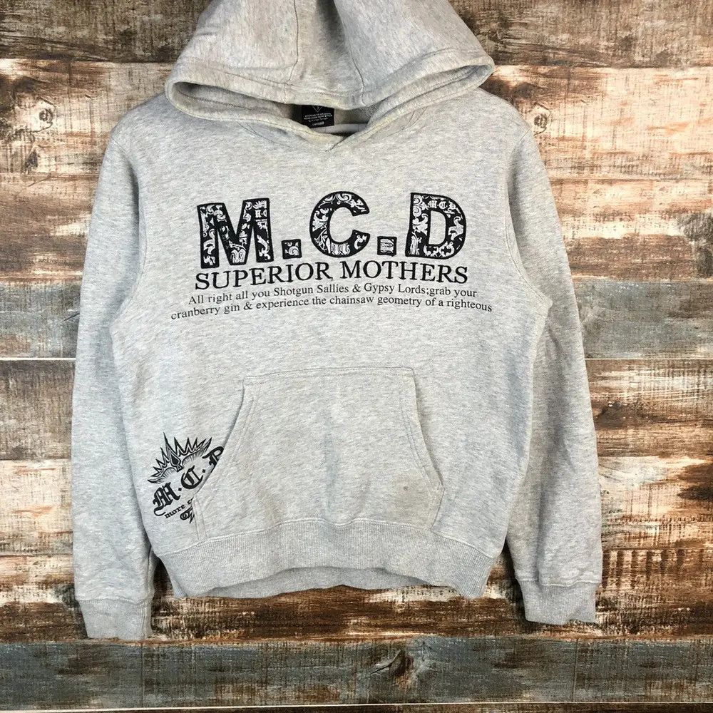 Japanese Brand M.C.D punk rock Grey Hoodie sweatshirt #A1510 Size US XS / EU 42 / 0 - 5 Thumbnail
