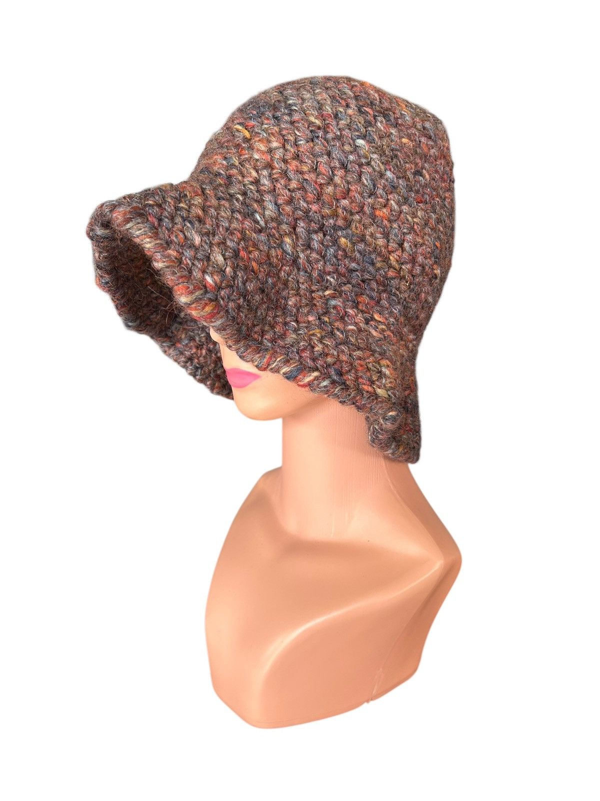 Kapital Crochet Knitted Handmade Hairy Beanie Hats Size ONE SIZE - 3 Thumbnail