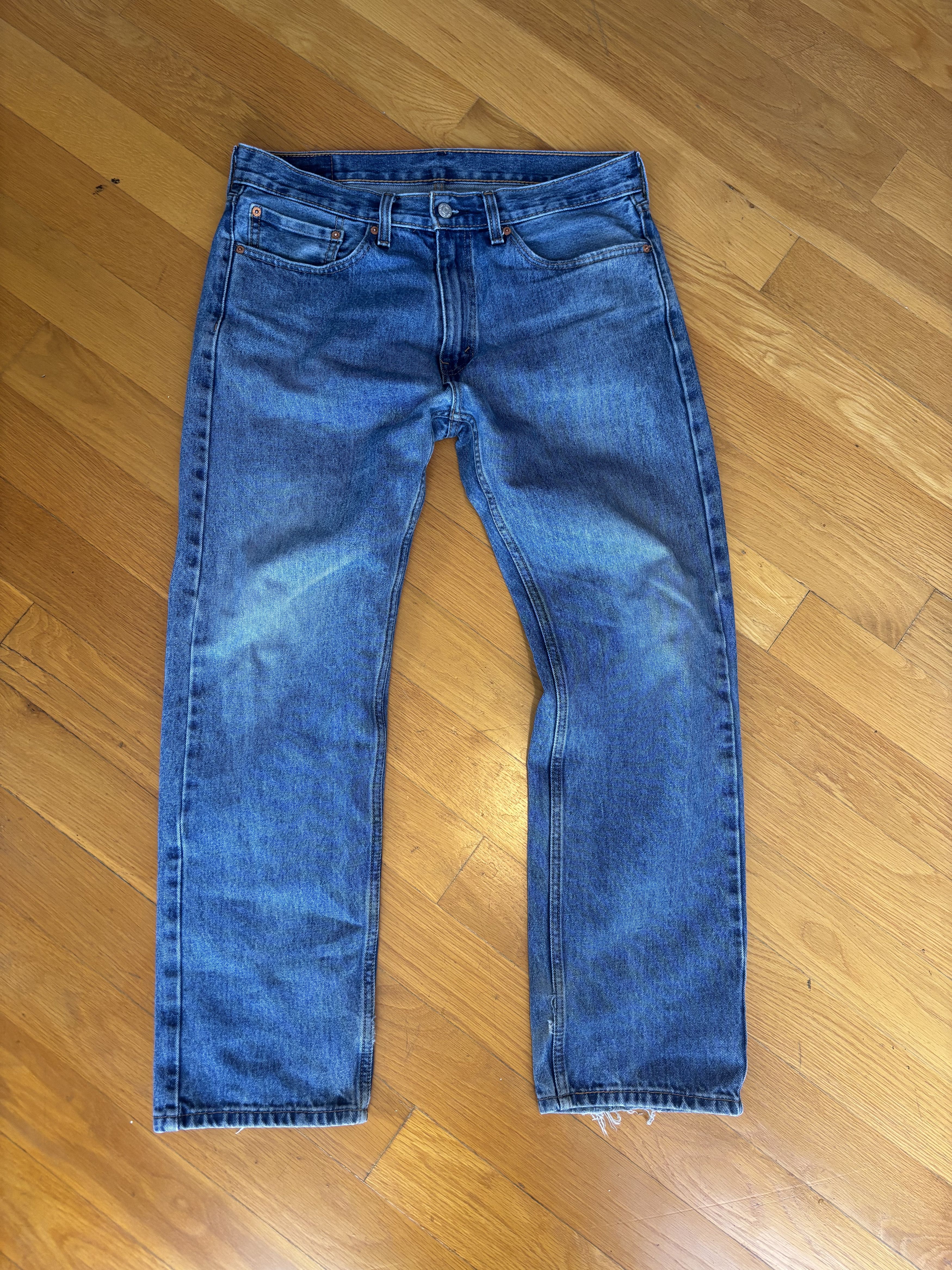 Levi's Levis Natural Fade 505 Straight Leg Denim Jeans 34x30 Size US 34 / EU 50 - 1 Thumbnail