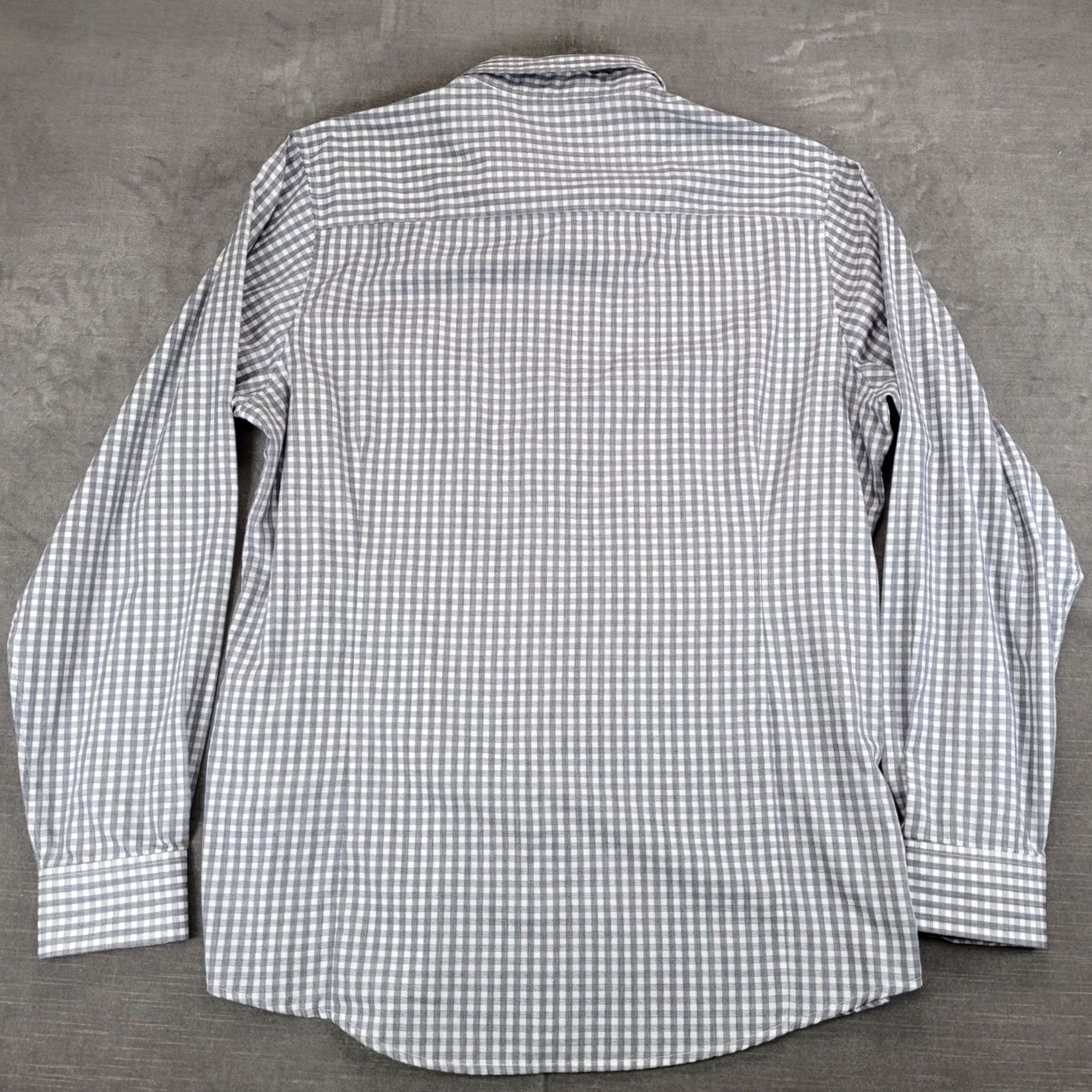 MLB Antigua Mens Atlanta Braves MLB Gingham Button Down Shirt Grey White Large L Size US L / EU 52-54 / 3 - 6 Thumbnail