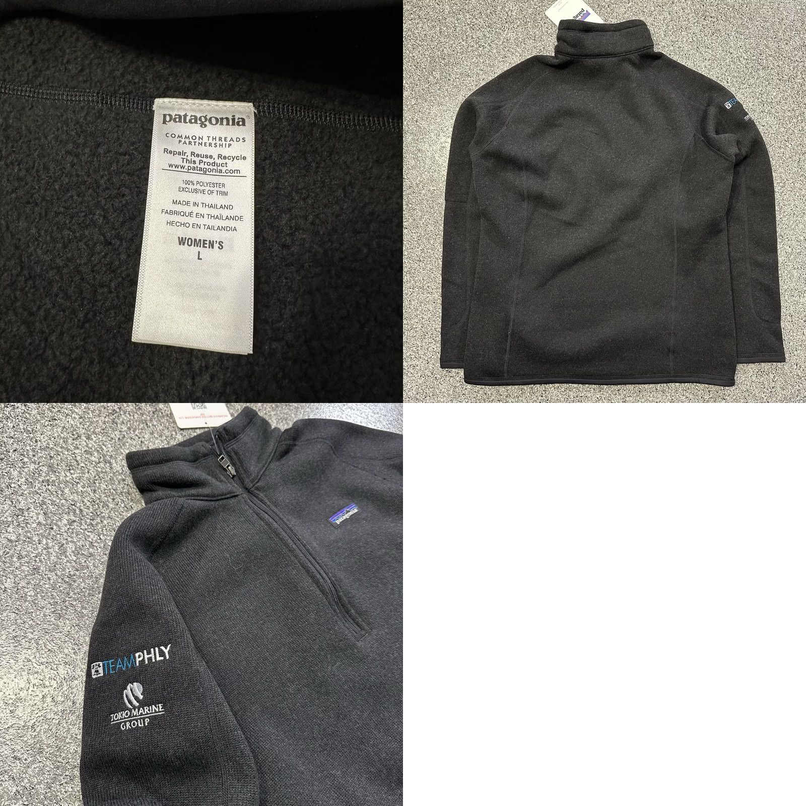 Patagonia Patagonia Better Sweater 1/2 Zip Pullover Womens L Black Tokyo Marine Logo Sweatshirt Size L / US 10 / IT 46 - 8 Thumbnail