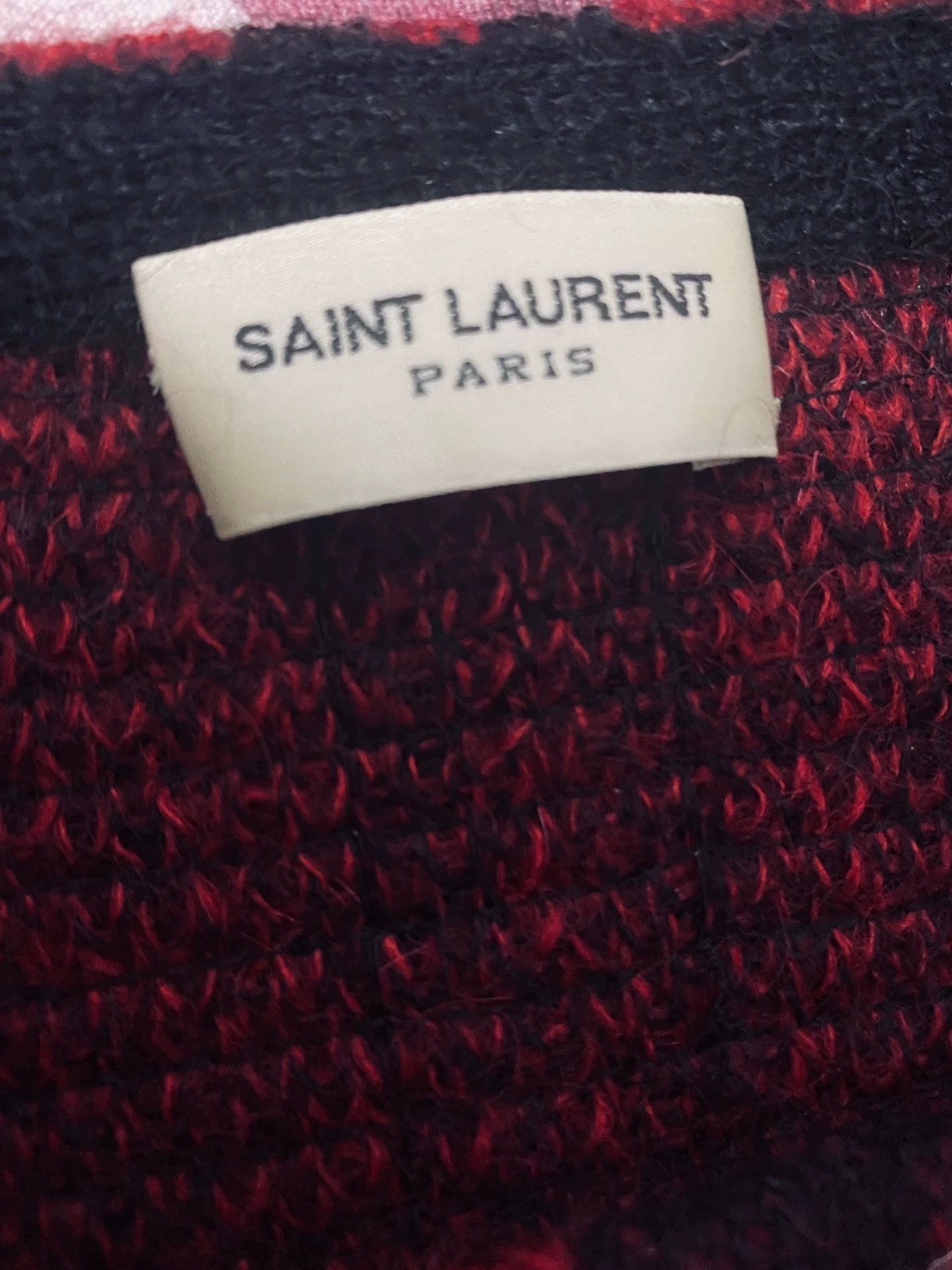 Saint Laurent Paris Saint Laurent Paris Red scale leopard print sweater-2505 Size US S / EU 44-46 / 1 - 4 Thumbnail