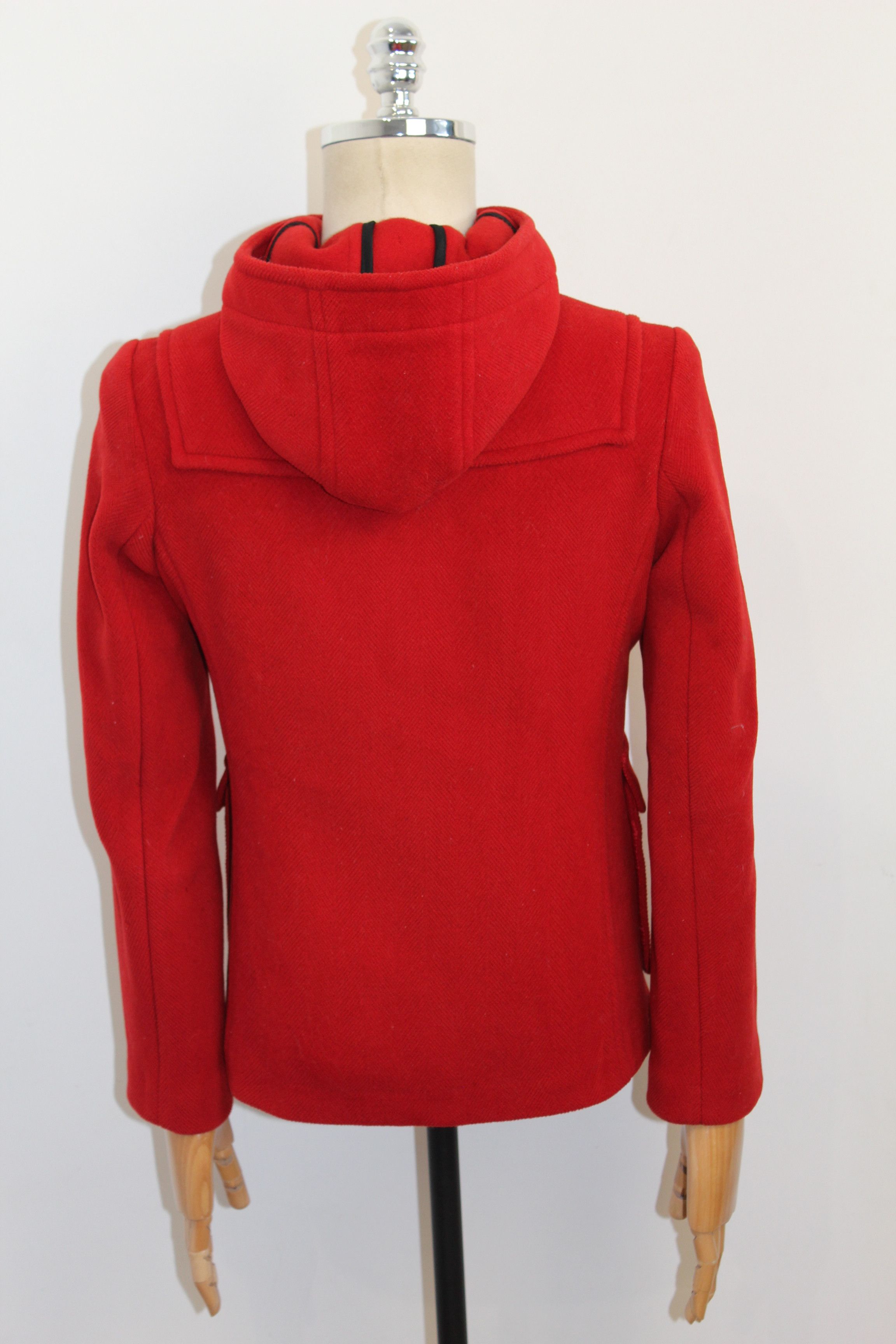 Burberry Women's BURBERRY Red Wool Duffle Coat jacket size S/M Size S / US 4 / IT 40 - 2 Thumbnail