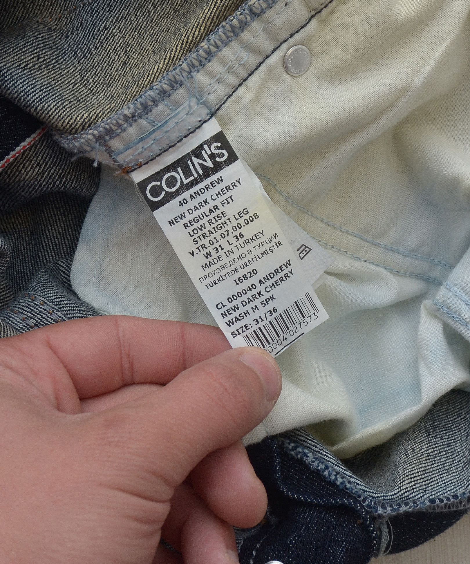 Japanese Brand Colins Dark Blue Selvedge Spellbound Denim Jeans 31x30 Size US 31 - 12 Thumbnail