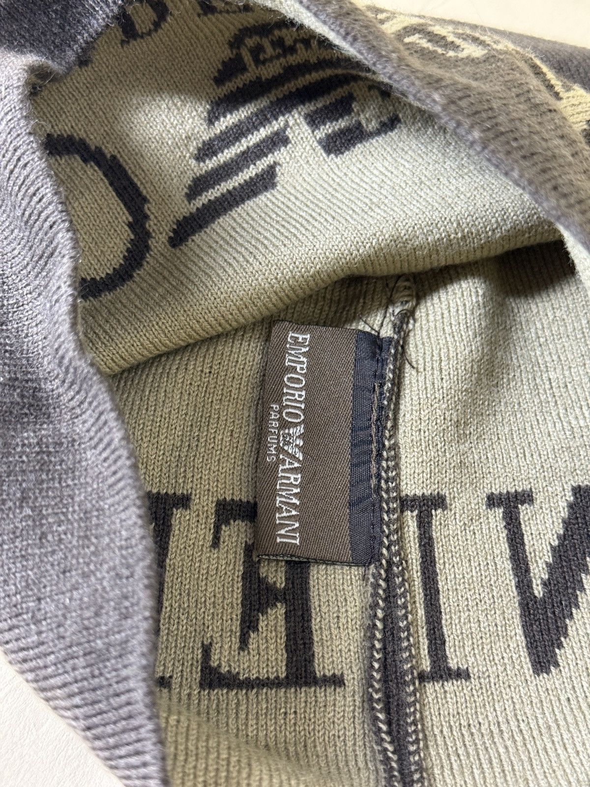 Emporio Armani Emporio Armani Parfums Beanie Hat Brown Big Logo Size ONE SIZE - 6 Thumbnail