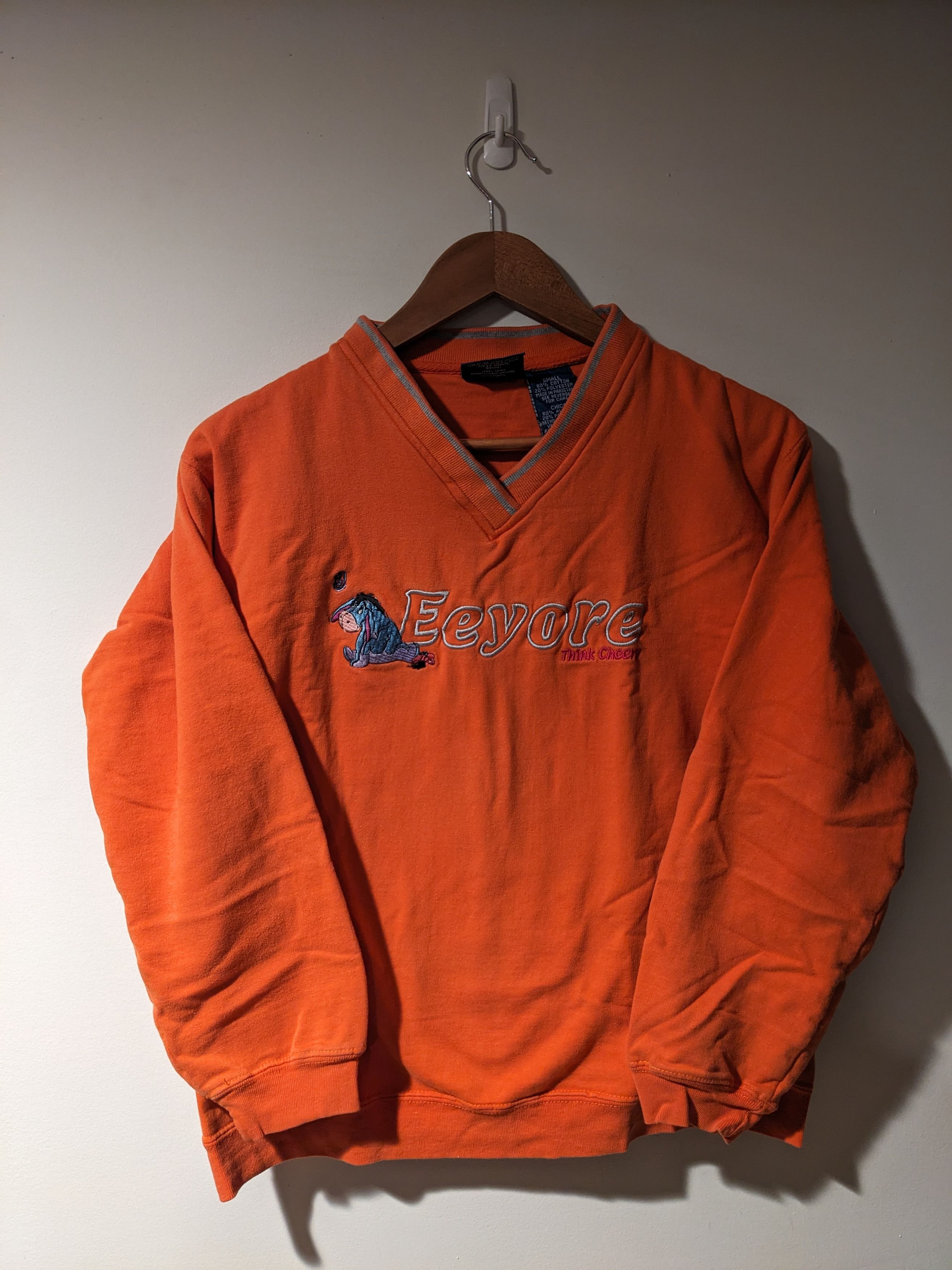 Disney × Vintage Vintage 90s Winnie the Pooh Eeyore Think Cheer Sweatshirt Size S / US 4 / IT 40 - 1 Thumbnail