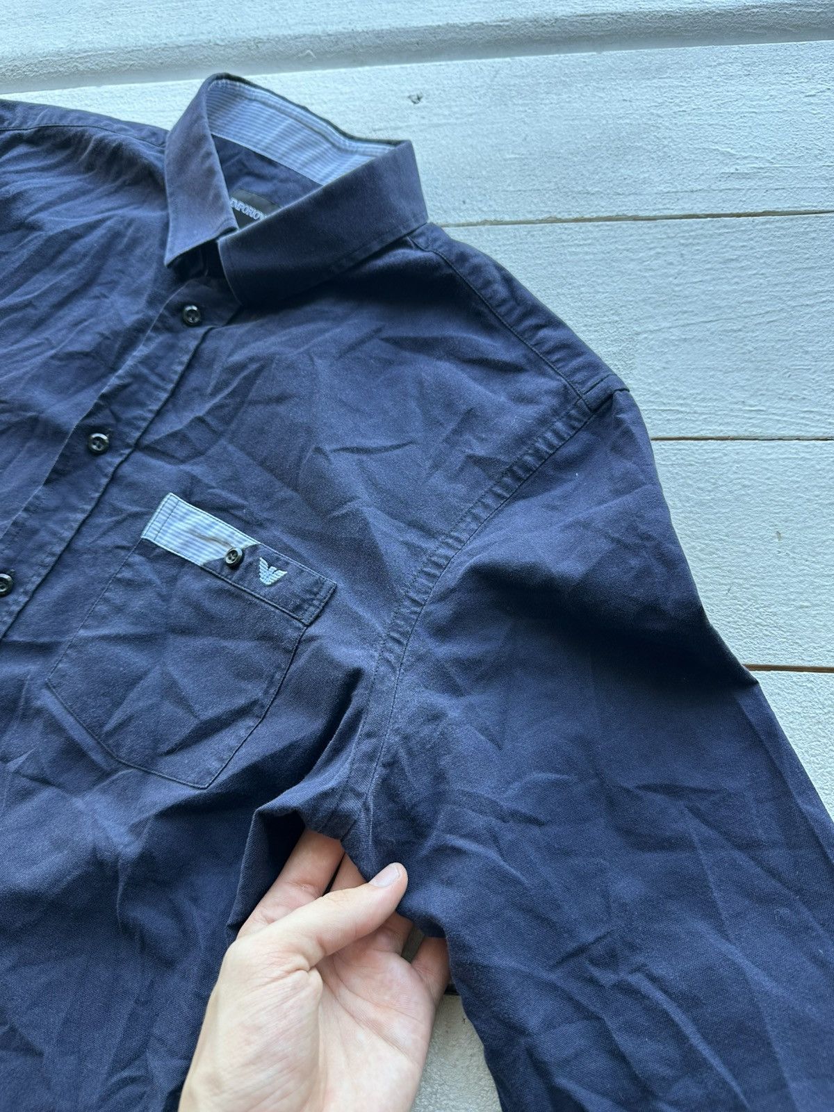 Emporio Armani RARE🚨 EMPORIO ARMANI JEANS VINTAGE SHIRT LUXURY BUTTON 90s Size US M / EU 48-50 / 2 - 7 Thumbnail