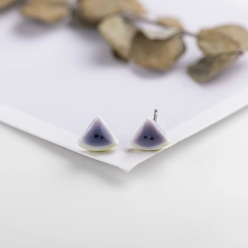 Jewelry Watermelon Stud Earrings Ceramic Ear Gift For Her Size ONE SIZE - 1 Preview