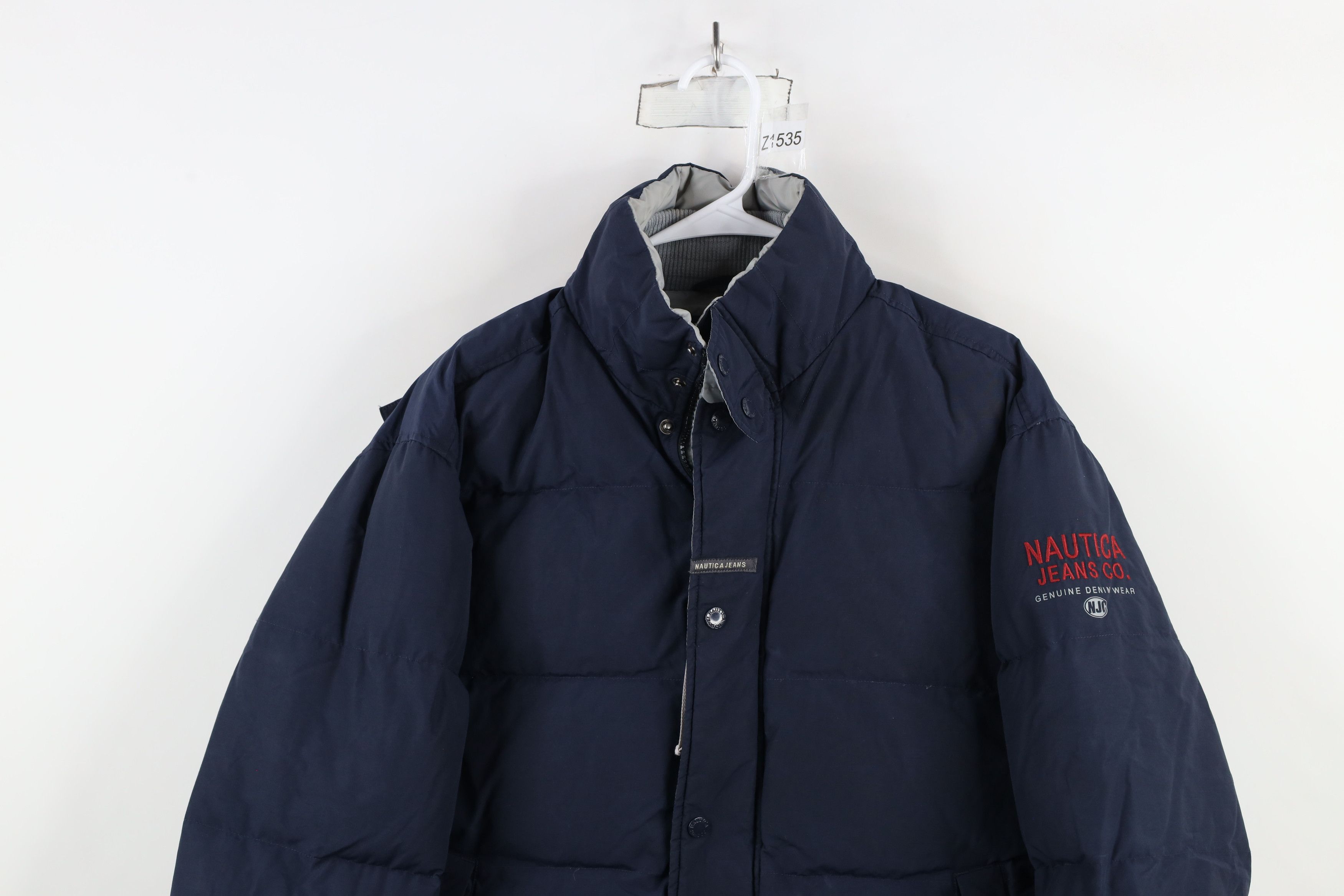 Nautica × Vintage Vintage 90s Nautica Duck Down Fill Hooded Puffer Jacket Blue Size US S / EU 44-46 / 1 - 2 Thumbnail