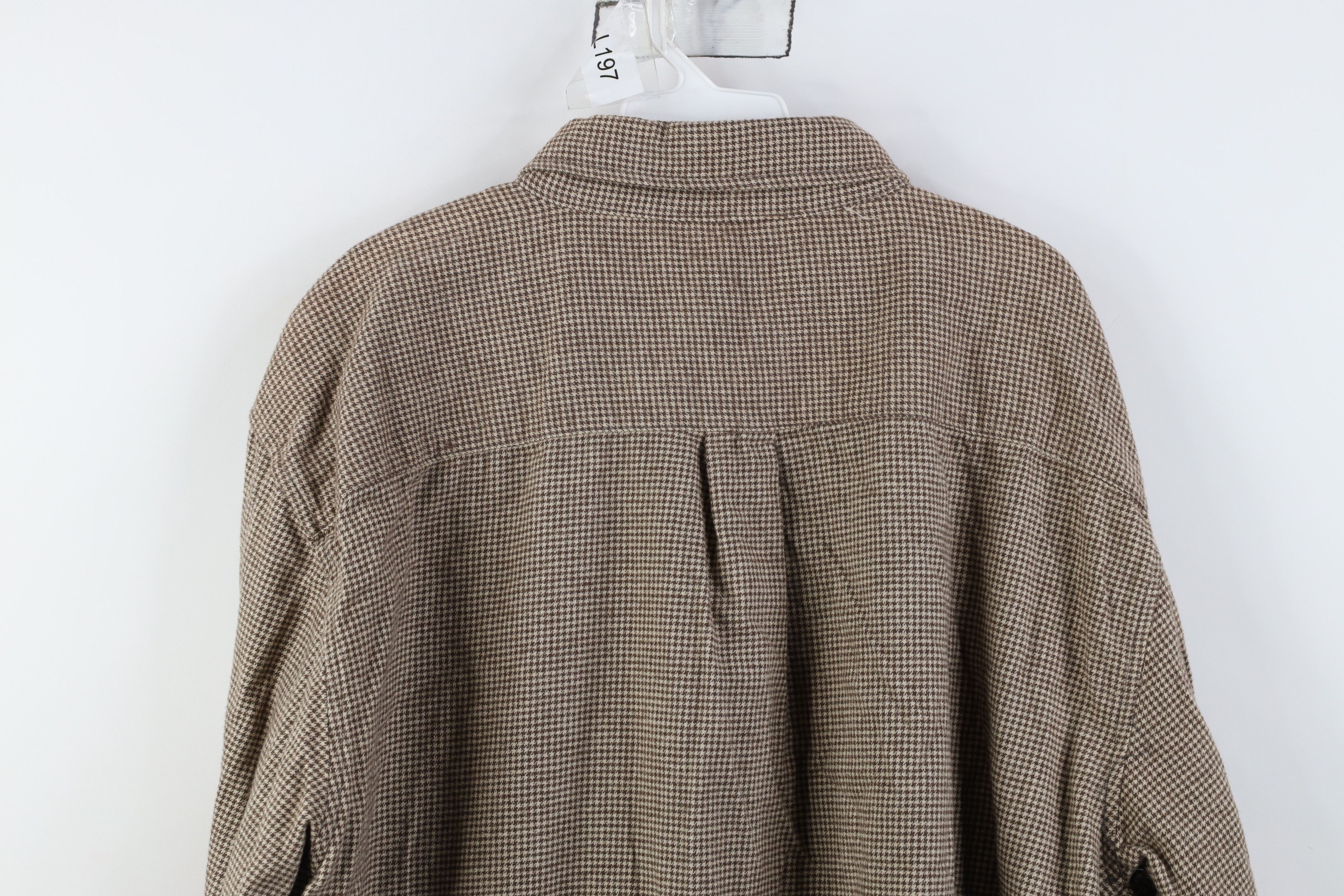 Vintage Vintage 90s Streetwear Houndstooth Collared Button Shirt Size US XL / EU 56 / 4 - 10 Thumbnail
