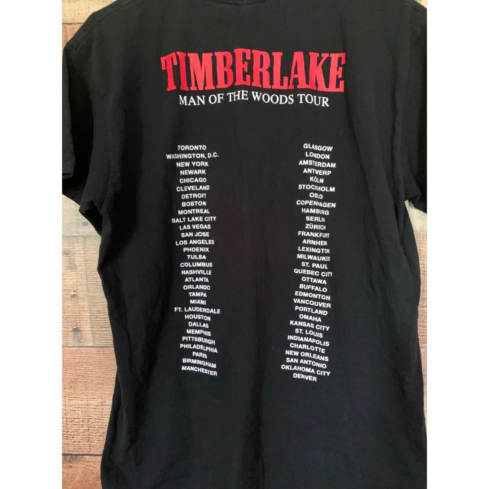 Timberland Justin Timberlake Concert T Shirt - Unisex Size Medium - Man of the Woods Tour Size US M / EU 48-50 / 2 - 3 Thumbnail