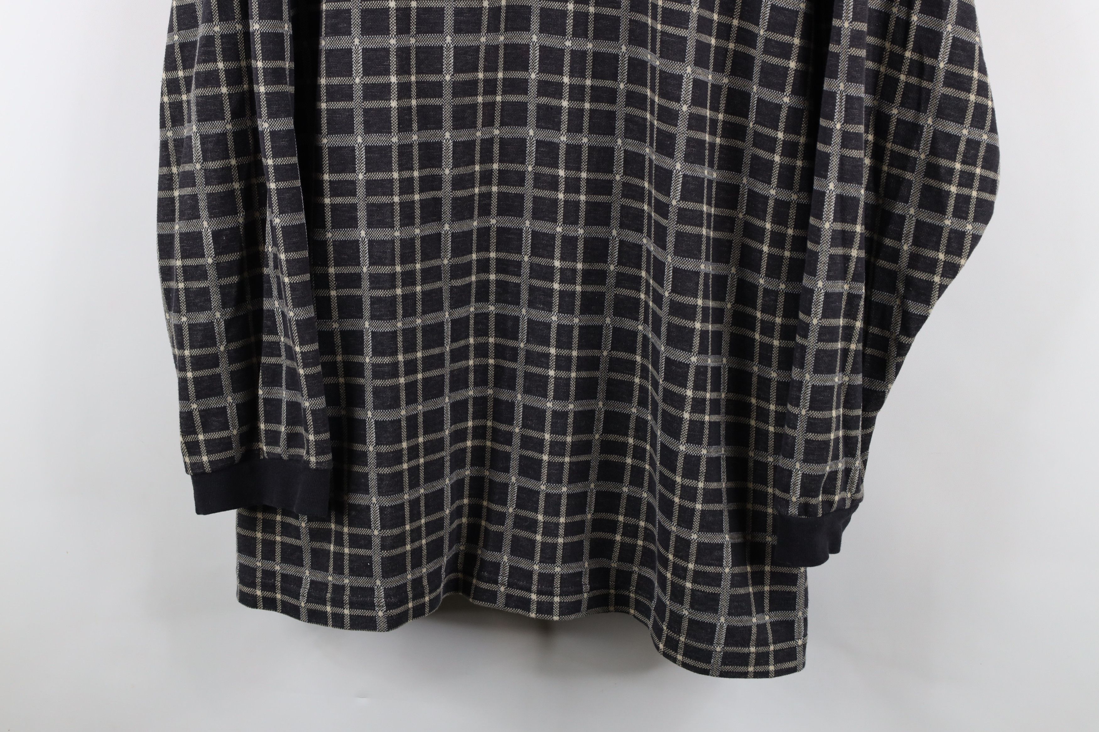 Vintage Vintage 90s Streetwear Long Sleeve Rugby Polo Shirt Plaid Size US XXL / EU 58 / 5 - 3 Thumbnail