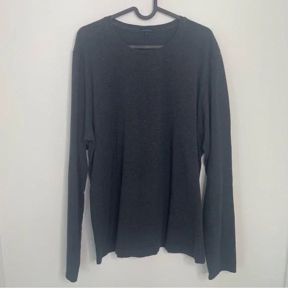 PATRICK ASSARAF Patrick Assaraf Cotton Longsleeve T Shirt Charcoal Grey XL Size US XL / EU 56 / 4 - 2 Thumbnail