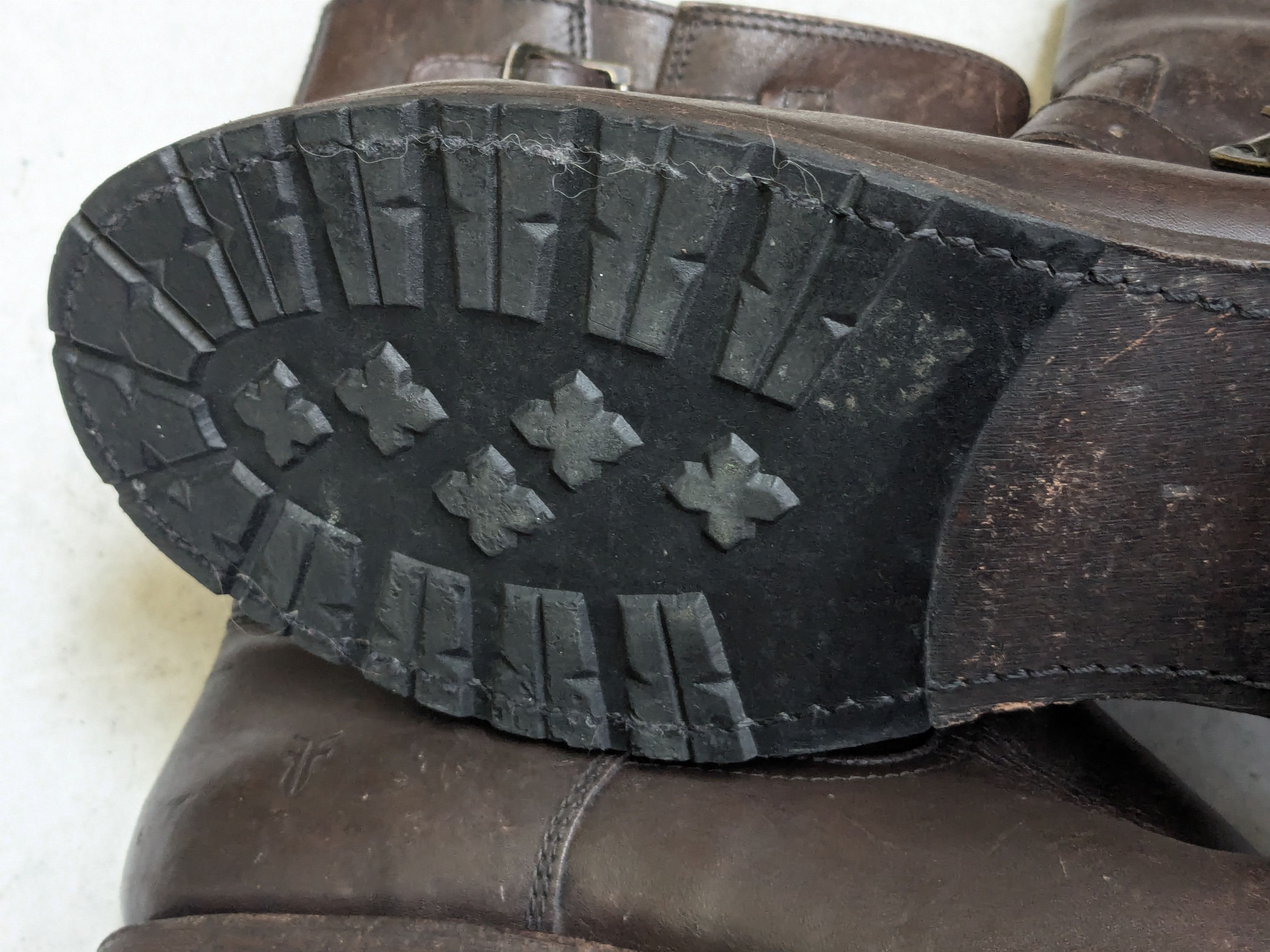 Frye Frye Engineer Boots Brown 11.5 M Leather Buckle Strap Size US 11.5 / EU 44-45 - 17 Thumbnail