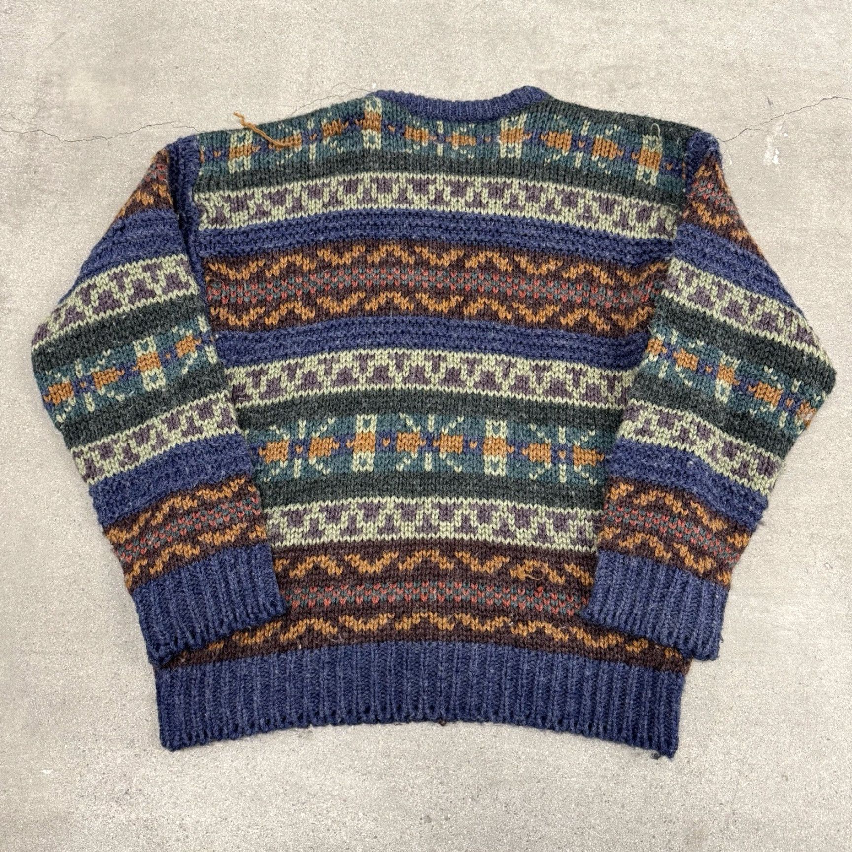 Vintage VINTAGE Cambridge Classic Mervyns Sweater Stripe Cottage Core 90s Pullover Size US L / EU 52-54 / 3 - 4 Thumbnail