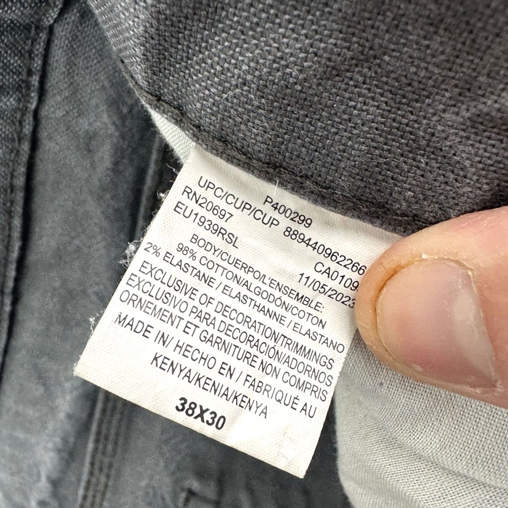 Dickies VINTAGE Dickies Carpenter Pants Adult 38x30 Workwear Canvas Gray Cotton Straight Mens Size US 38 / EU 54 - 5 Thumbnail