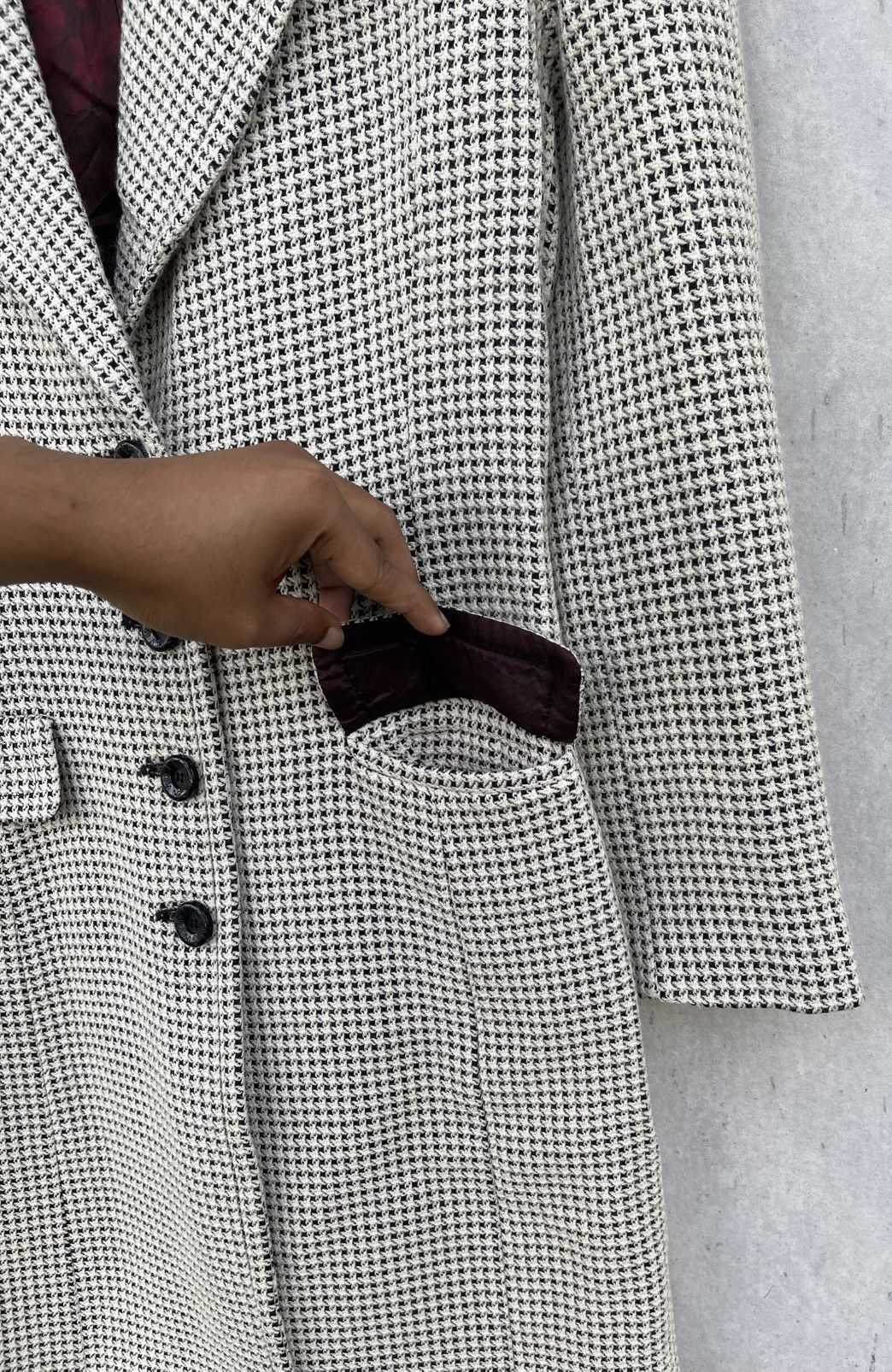 Givenchy Givenchy Women's Houndstooth Pattern Single-breasted Coat Size M / US 6-8 / IT 42-44 - 7 Thumbnail