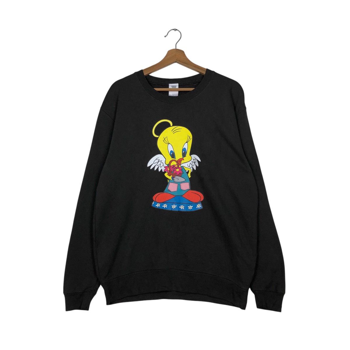 Cartoon Network 📌Vintage Sweatshirt Looney Tunes Big Logo Cartoon Design Size US L / EU 52-54 / 3 - 2 Thumbnail
