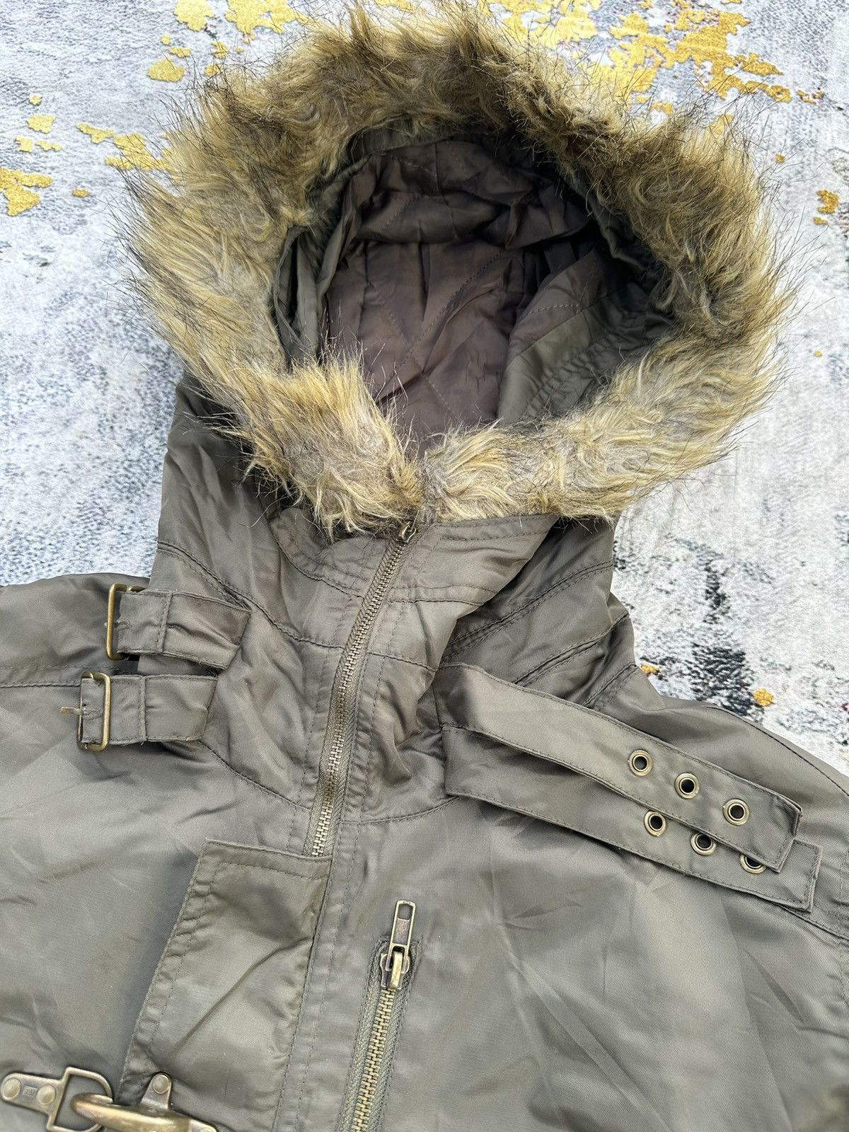 Japanese Brand WINTER SESSION IFSIX LGB STYLE BONDAGE DOWN FUR JACKET Size US L / EU 52-54 / 3 - 3 Thumbnail