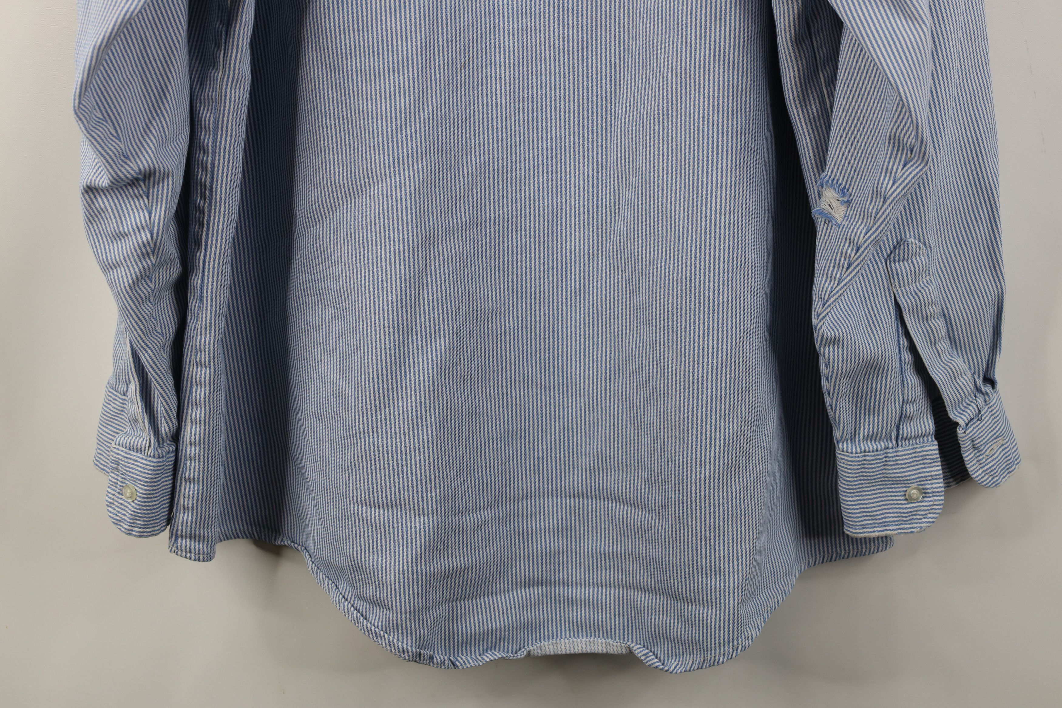 Vintage Bulwark FR Resistant Hickory Striped Button Shirt Workwear Size US L / EU 52-54 / 3 - 16 Thumbnail