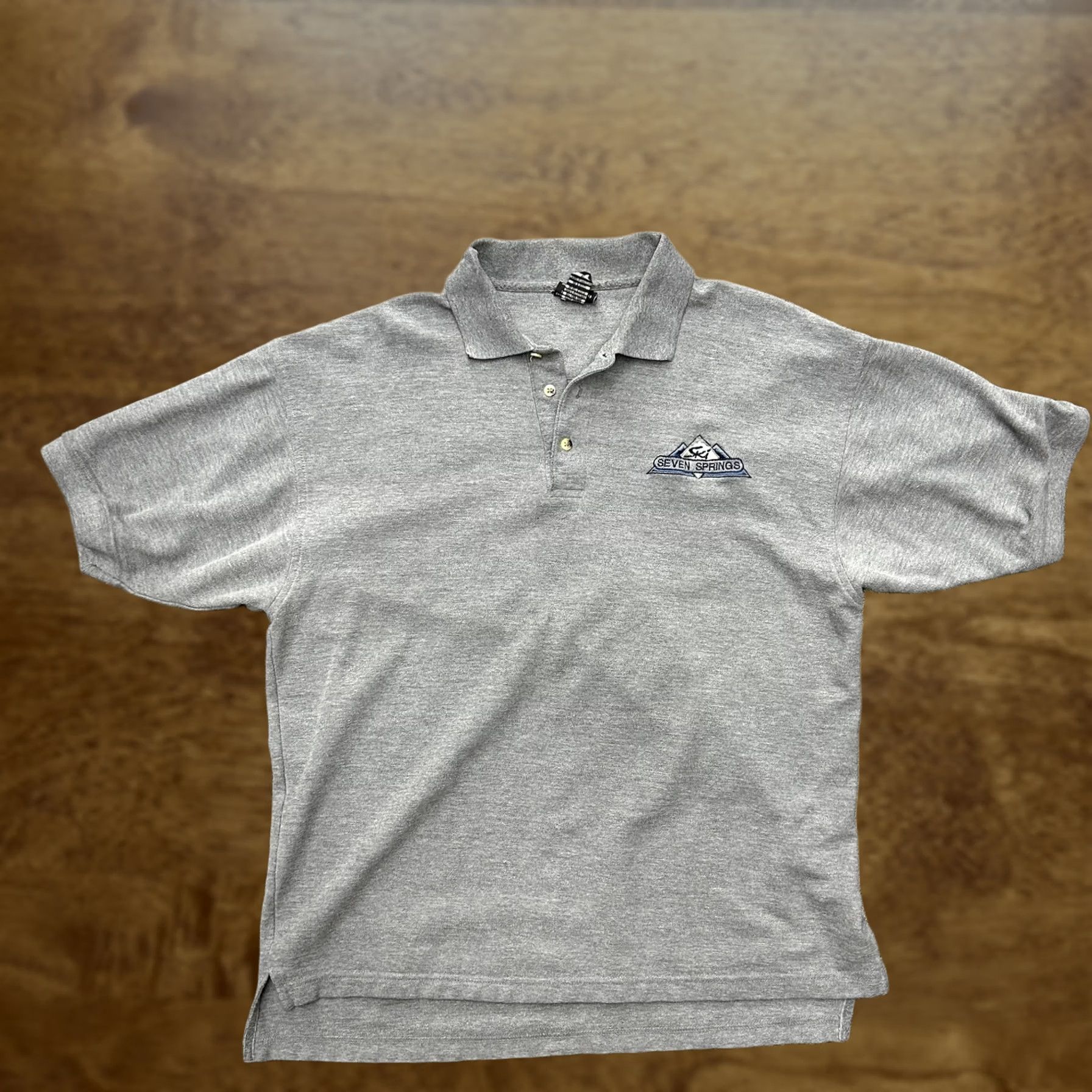 Sunray Sportswear Ouray Sportswear Polo Shirt Ski Seven Springs Resort Embroidered Mens XL Gray Size US XL / EU 56 / 4 - 1 Thumbnail