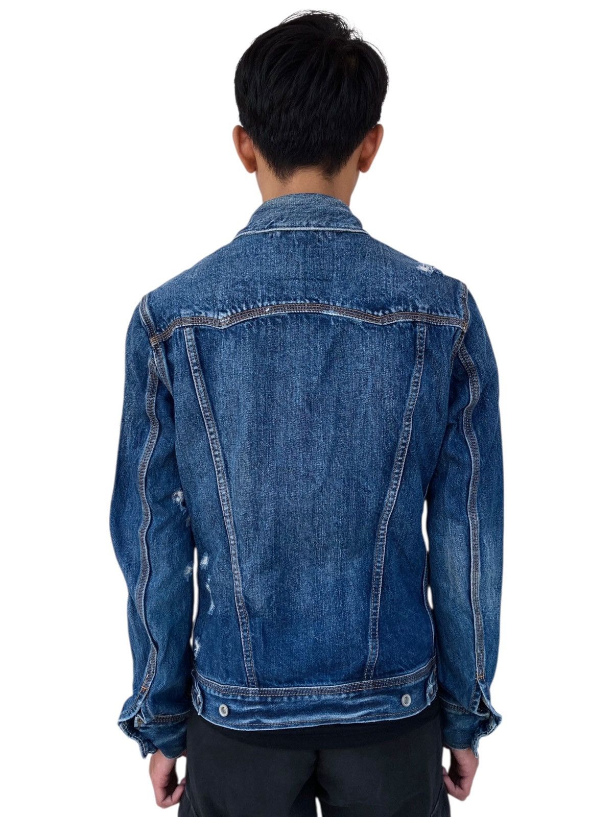 If Six Was Nine 2000s GOA - Crash Denim Jacket Size US M / EU 48-50 / 2 - 3 Thumbnail