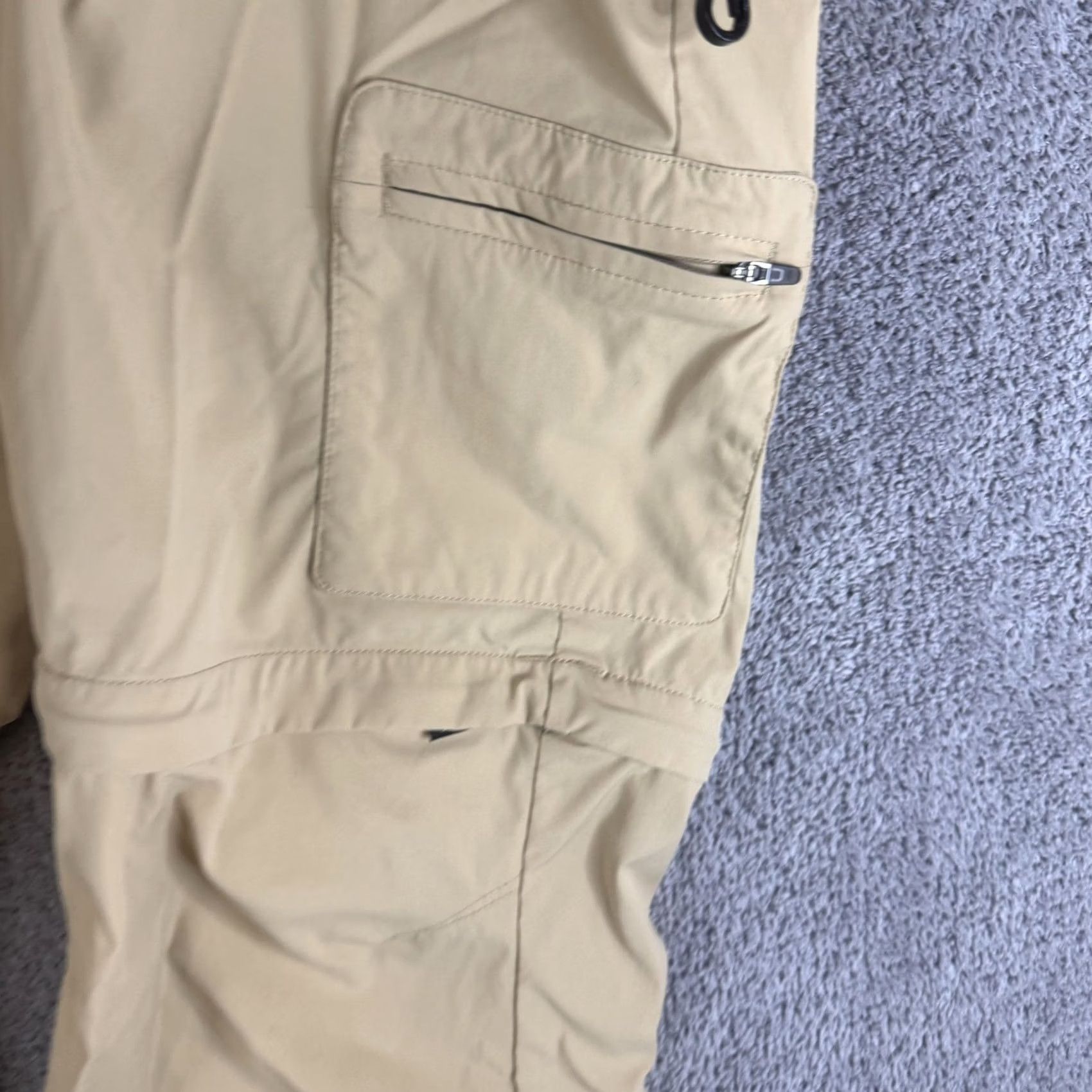 Vintage L.L.Bean Pants Womens XS Petite Beige Convertible Hiking Zip Off Stretch Size 26" / US 2 / IT 38 - 4 Thumbnail