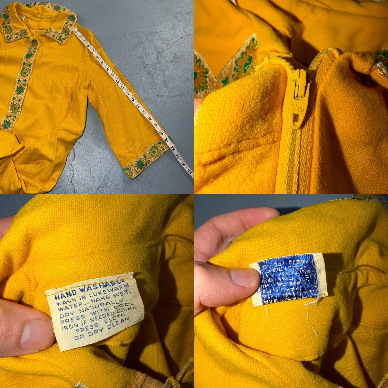 Vintage VINTAGE 1950s 60s Yellow Long Dress Rockabilly Boho Belted Summer Movie Casual Size S / US 4 / IT 40 - 8 Thumbnail