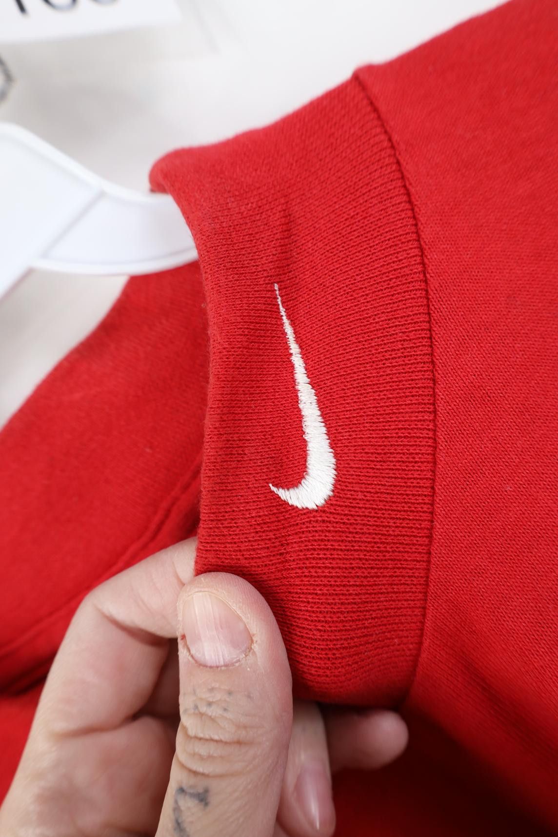 Nike Vintage Y2K Nike Swoosh Mock Neck Long Sleeve T-Shirt Red Size US XL / EU 56 / 4 - 4 Thumbnail