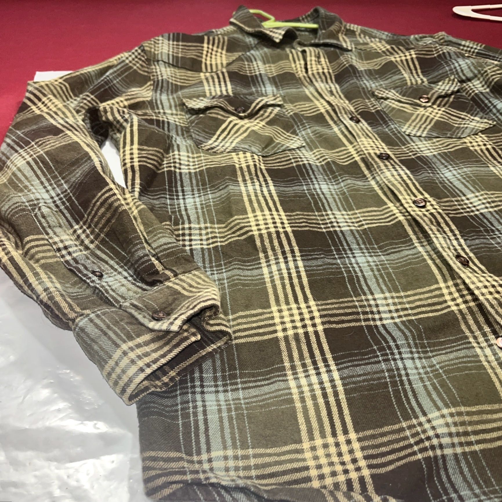 Gap GAP Button-Up Shirt Men XL Flannel Plaid Brown Blue Western Long Sleeve Size US XL / EU 56 / 4 - 2 Thumbnail