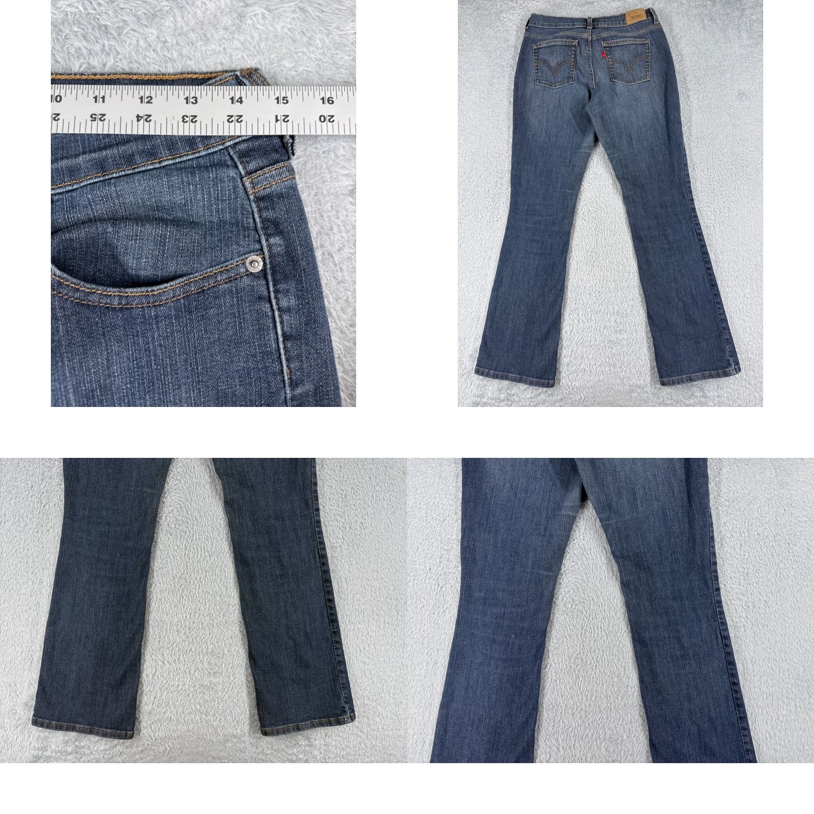 Levi's Levis 515 Jeans Women Blue Denim Bootcut Mid Rise 28x31 Cotton Blend 6 Regular Size 28" / US 6 / IT 42 - 9 Thumbnail