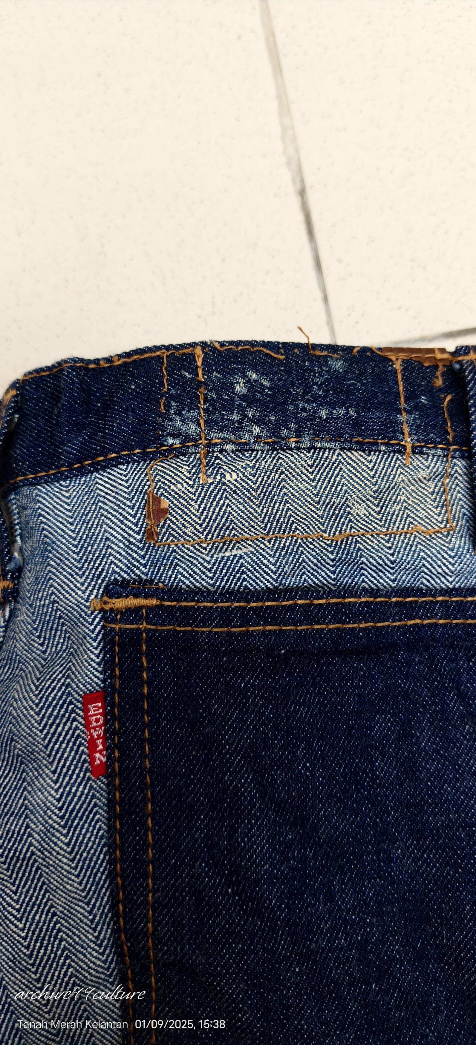 Edwin 70's Edwin Bell bottom patches Unisex jeans USA Size US 27 - 11 Thumbnail