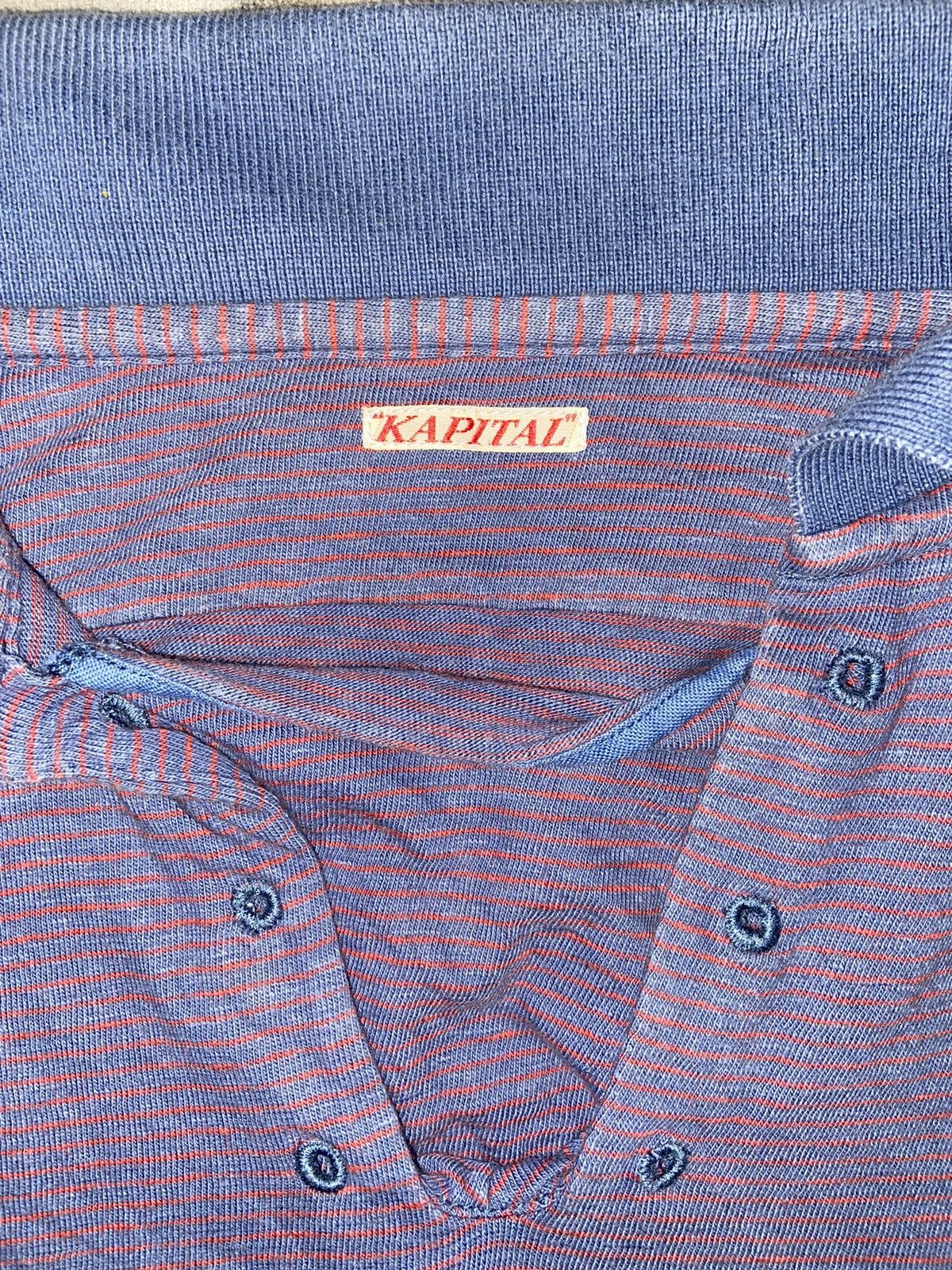 Japanese Brand × Kapital KAPITAL STRIPE POCKET TEE LOGO Size S / US 4 / IT 40 - 4 Thumbnail