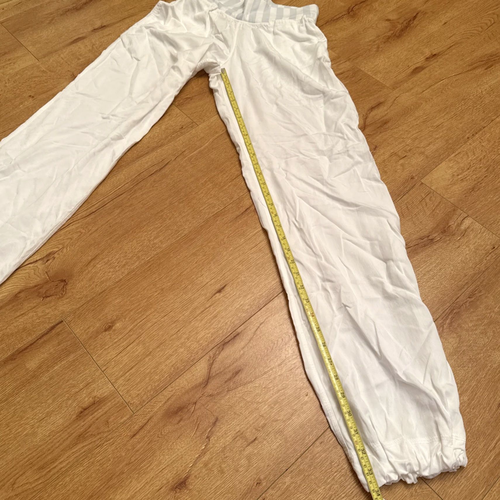 Lululemon Lululemon Studio Joggers Women 6 White Stripe Drawstring Ankle Wide-Leg Size 28" / US 6 / IT 42 - 3 Thumbnail