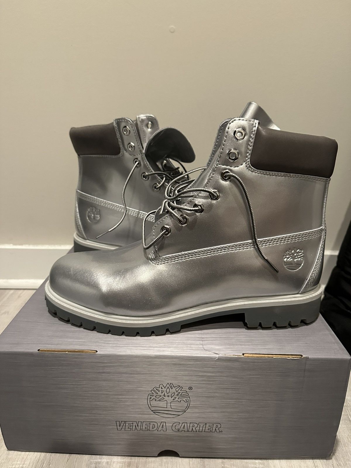 Timberland VENEDA CARTER SILVER TIMBERLAND BOOTS Size US 13 / EU 46 - 2 Thumbnail