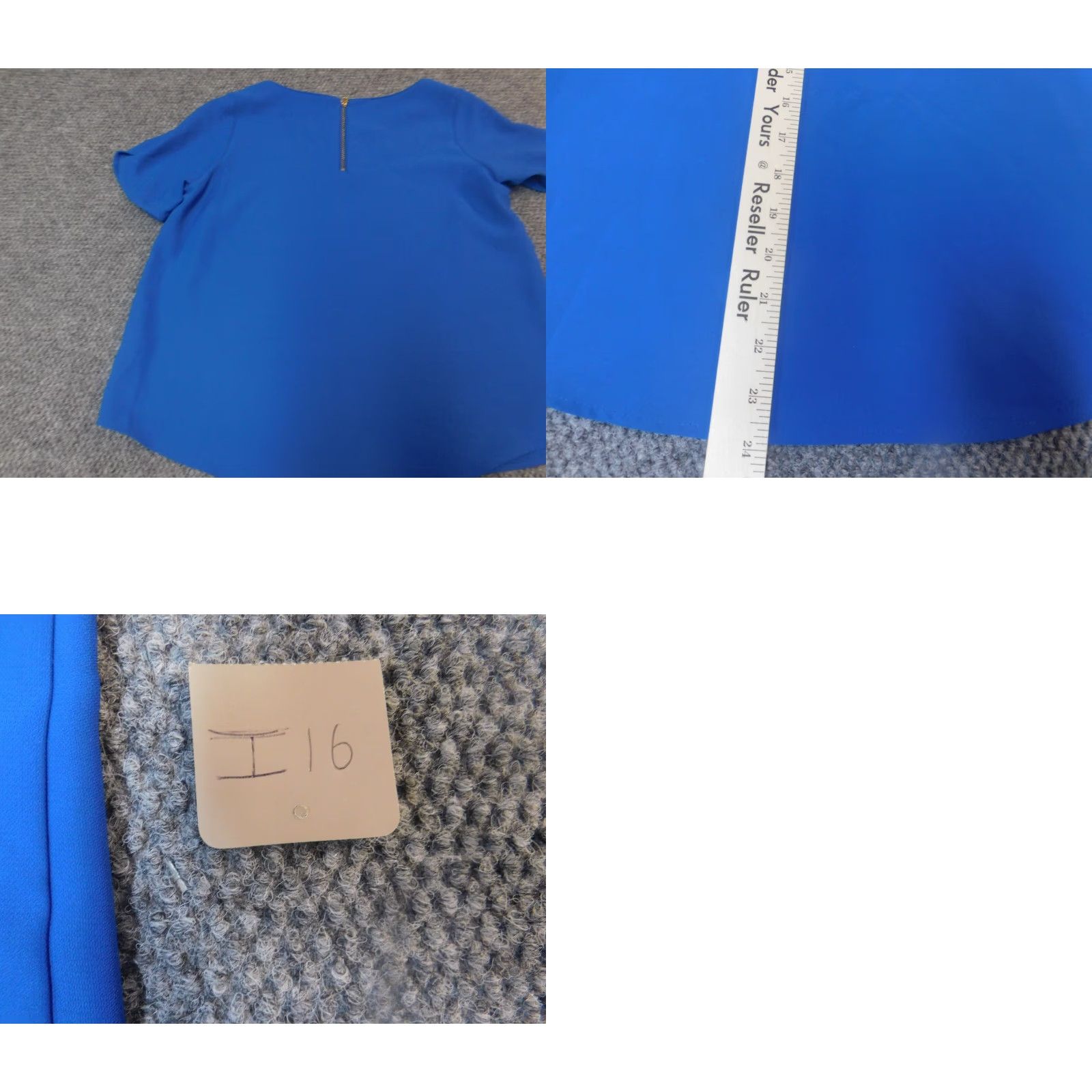 Vintage Autograph Blouse Shirt XL Casual Womens Blue Stretch Crew Neck Short Sleeve Size XL / US 12-14 / IT 48-50 - 8 Thumbnail