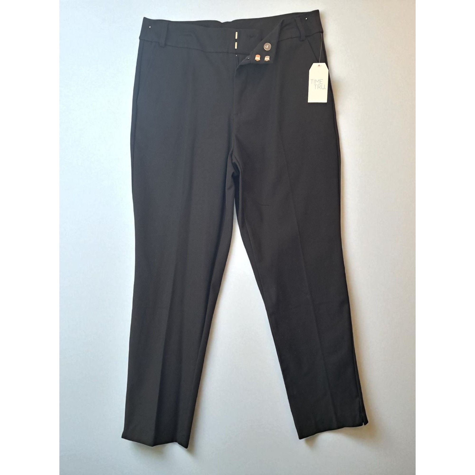 Other Time and True Women's Black Skinny Four-Way Stretch Pants Si Size 30" / US 8 / IT 44 - 2 Thumbnail