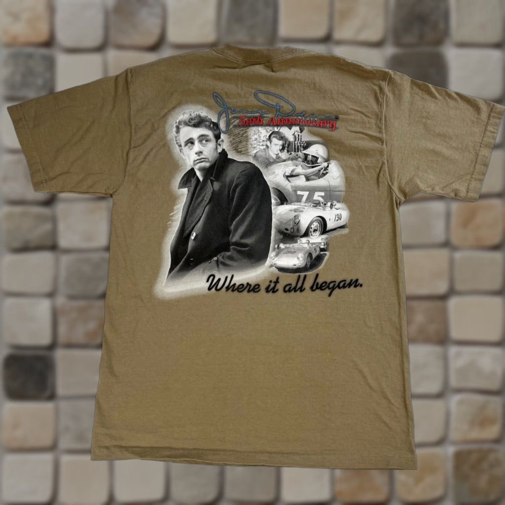 Vintage James Dean The Origin 50th Anniversary T-Shirt Double-Sided Made in USA Sz L Mens Shirt Size US L / EU 52-54 / 3 - 1 Thumbnail