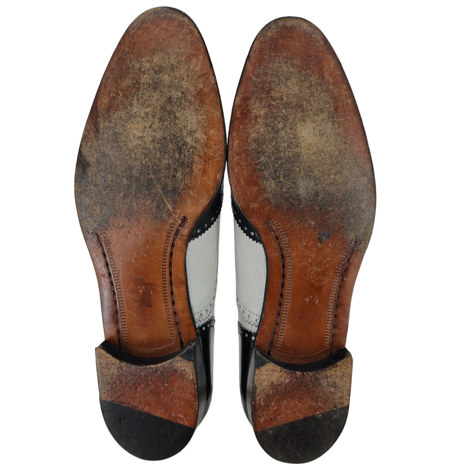 Cole Haan Vintage Bespoke Cole Haan Black White Leather Spectators 9.5 Size US 9.5 / EU 42-43 - 4 Thumbnail
