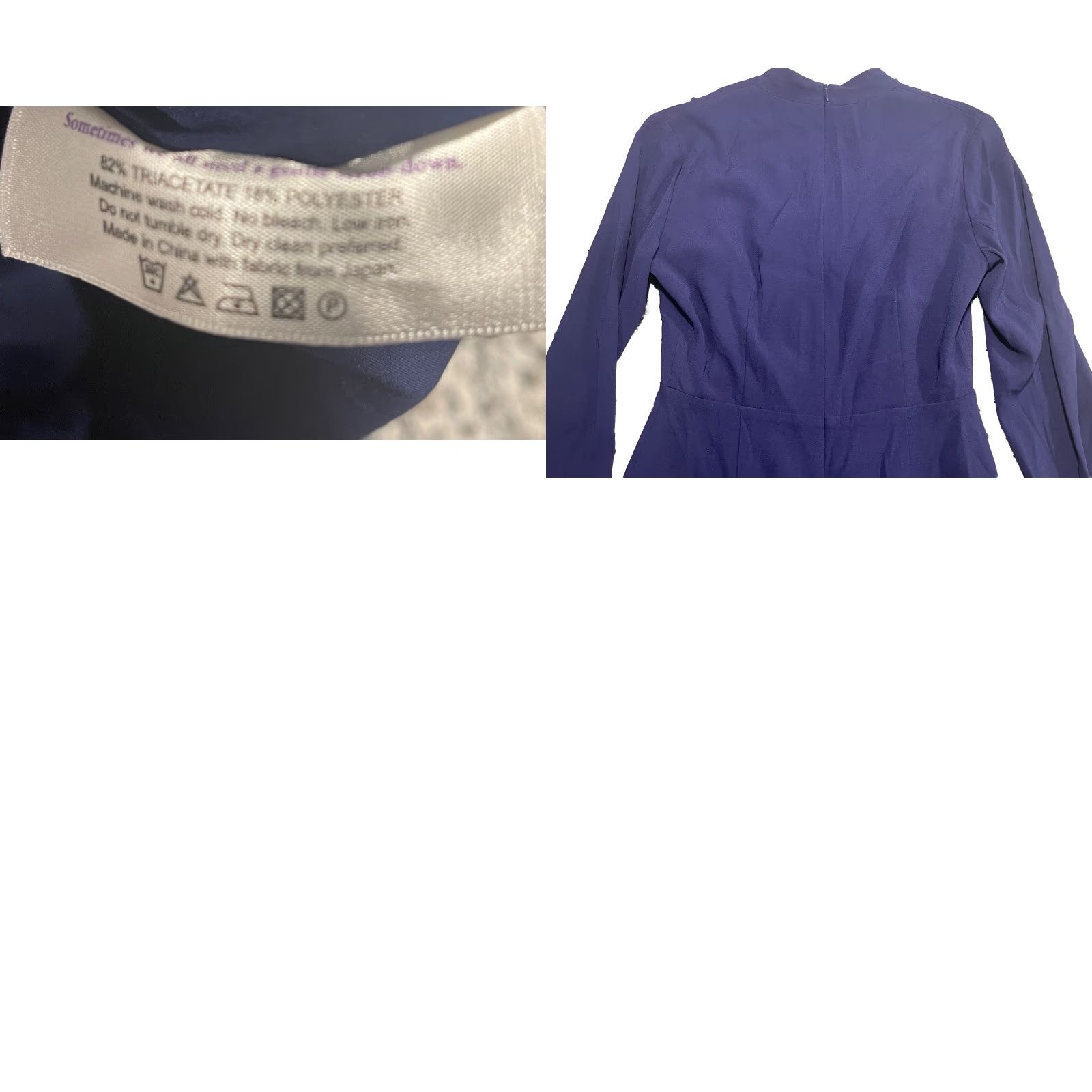 M.M.LaFleur MM Lafleur Niko 2.0 Career Dress Wrap Dress Blue 4 Women Knee Length Lined 3/4 Sleeve Office Classic Designer Minimalist Business Casual Indigo Size S / US 4 / IT 40 - 7 Thumbnail