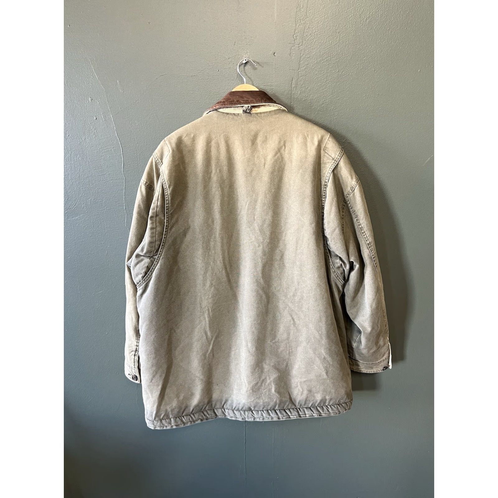 Abercrombie & Fitch VINTAGE Abercrombie & Fitch Jacket Mens Green Canvas Lined Sherpa Button Up Size L Size US L / EU 52-54 / 3 - 2 Thumbnail