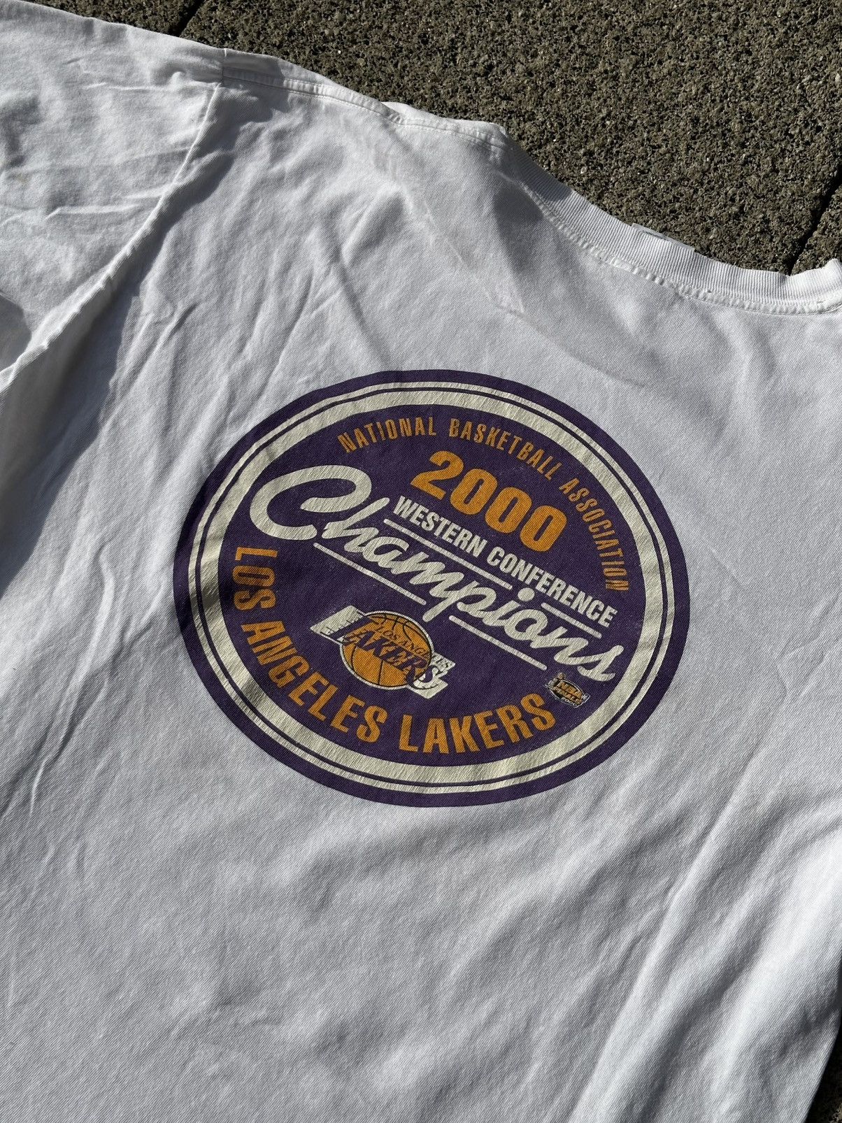 NBA Vintage 2000 Lakers West Conf Championship Tee XL Size US XL / EU 56 / 4 - 4 Thumbnail