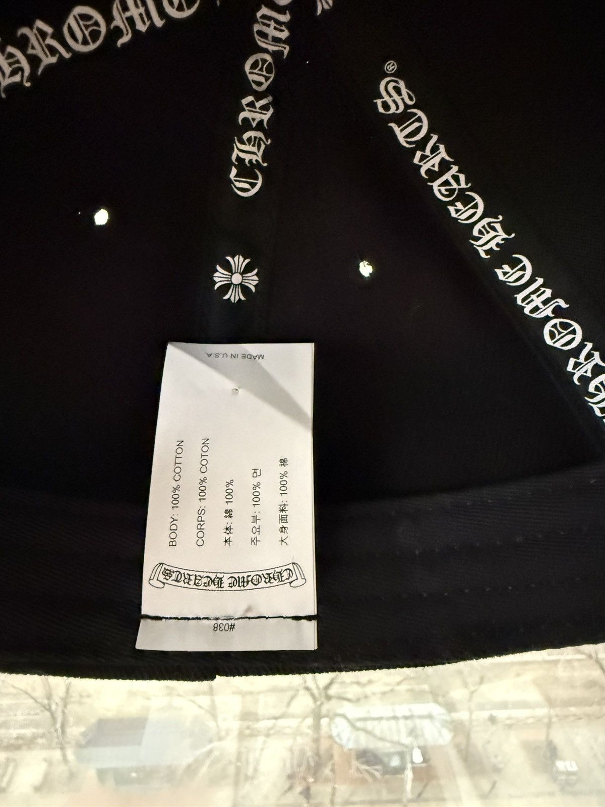 Chrome Hearts Chrome Hearts Cross Waxed Denim Baseball Cap Size ONE SIZE - 4 Thumbnail
