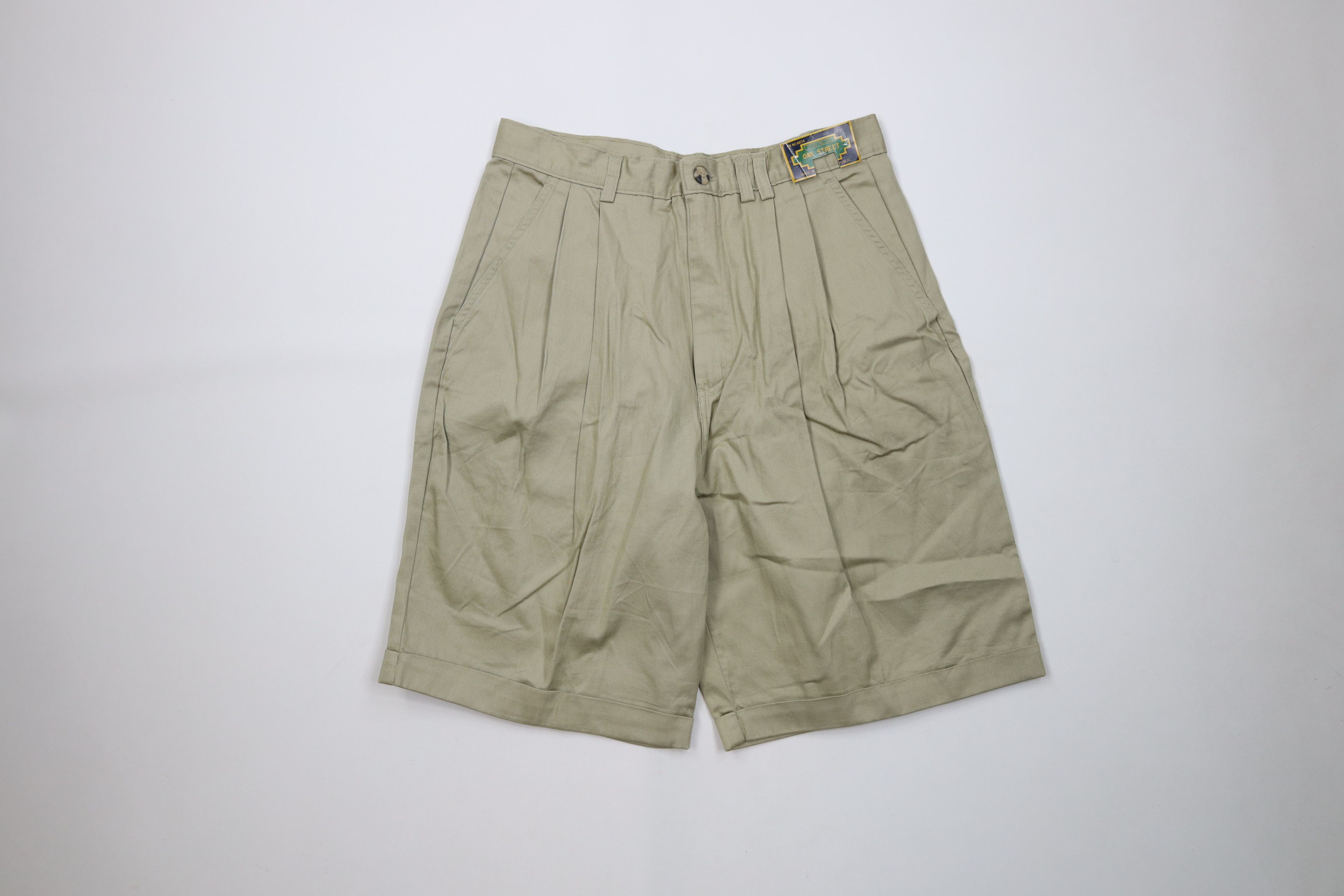 Vintage Deadstock Vintage 90s Streetwear Chino Shorts Beige Cotton Size US 30 / EU 46 - 1 Thumbnail