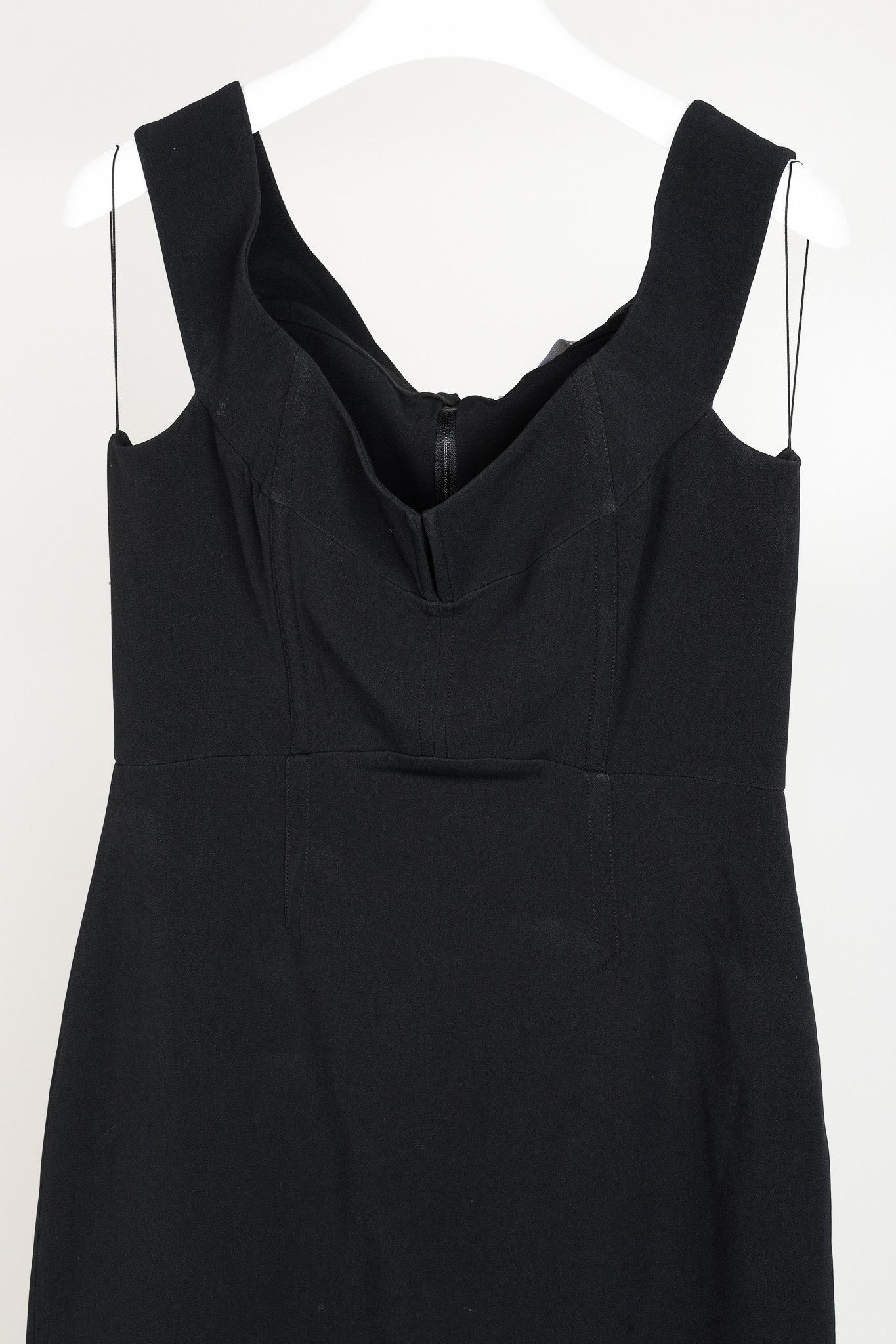 Dion Lee Dion Lee Black Stretch-Cady Off-Shoulder Midi Dress Size L / US 10 / IT 46 - 1 Thumbnail