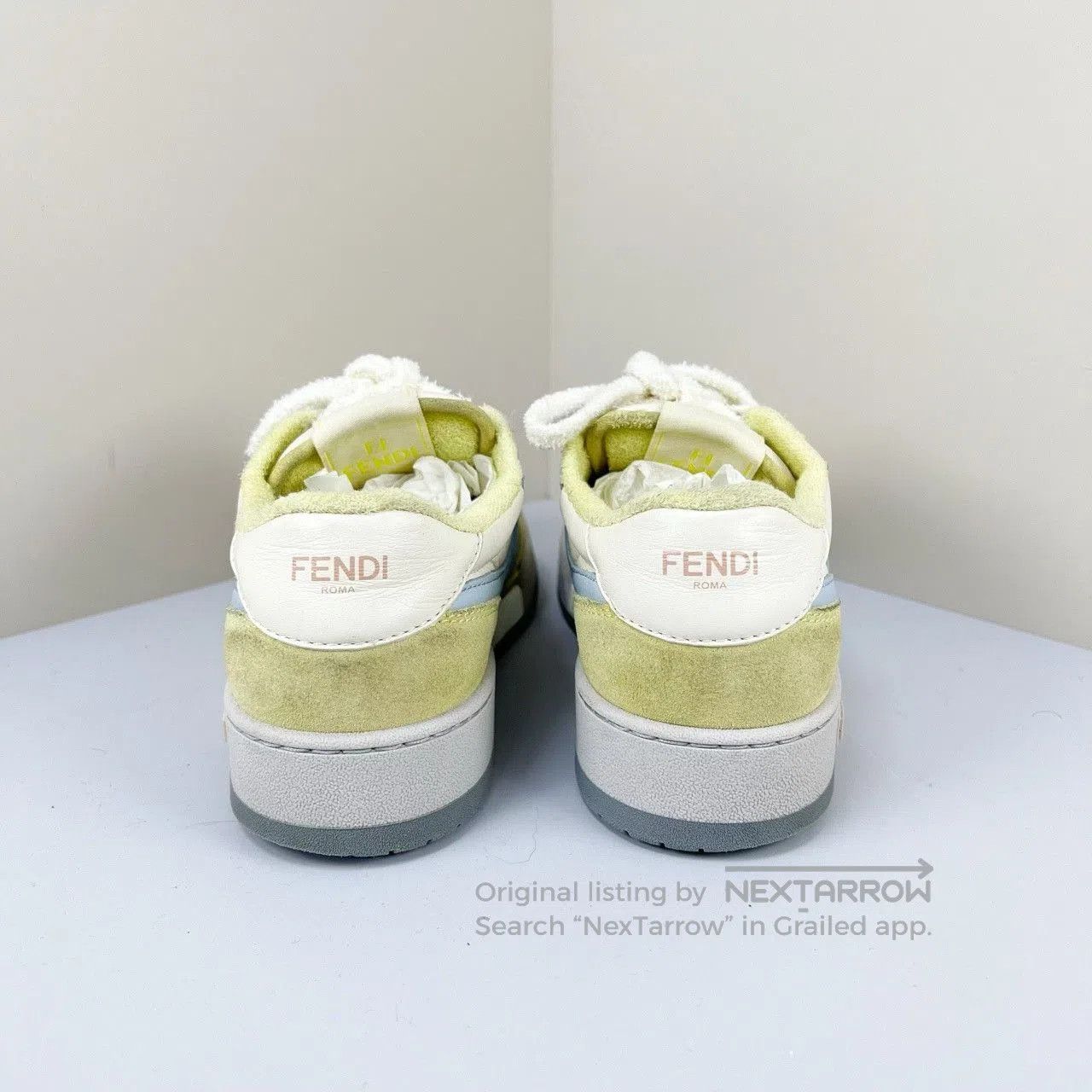 Fendi Fendi Match Colorblock Leather Sneakers. Size US 5.5 / IT 35.5 - 3 Thumbnail