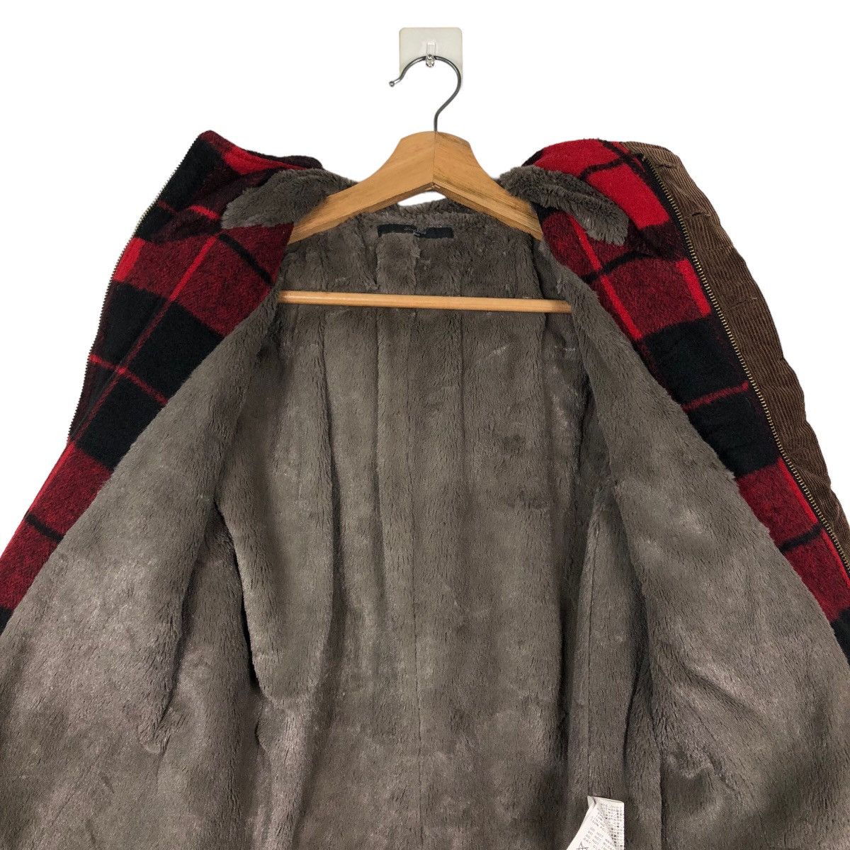 🔥Cropped Wool Biker Jacket Tartan Design Simpilicate Plus